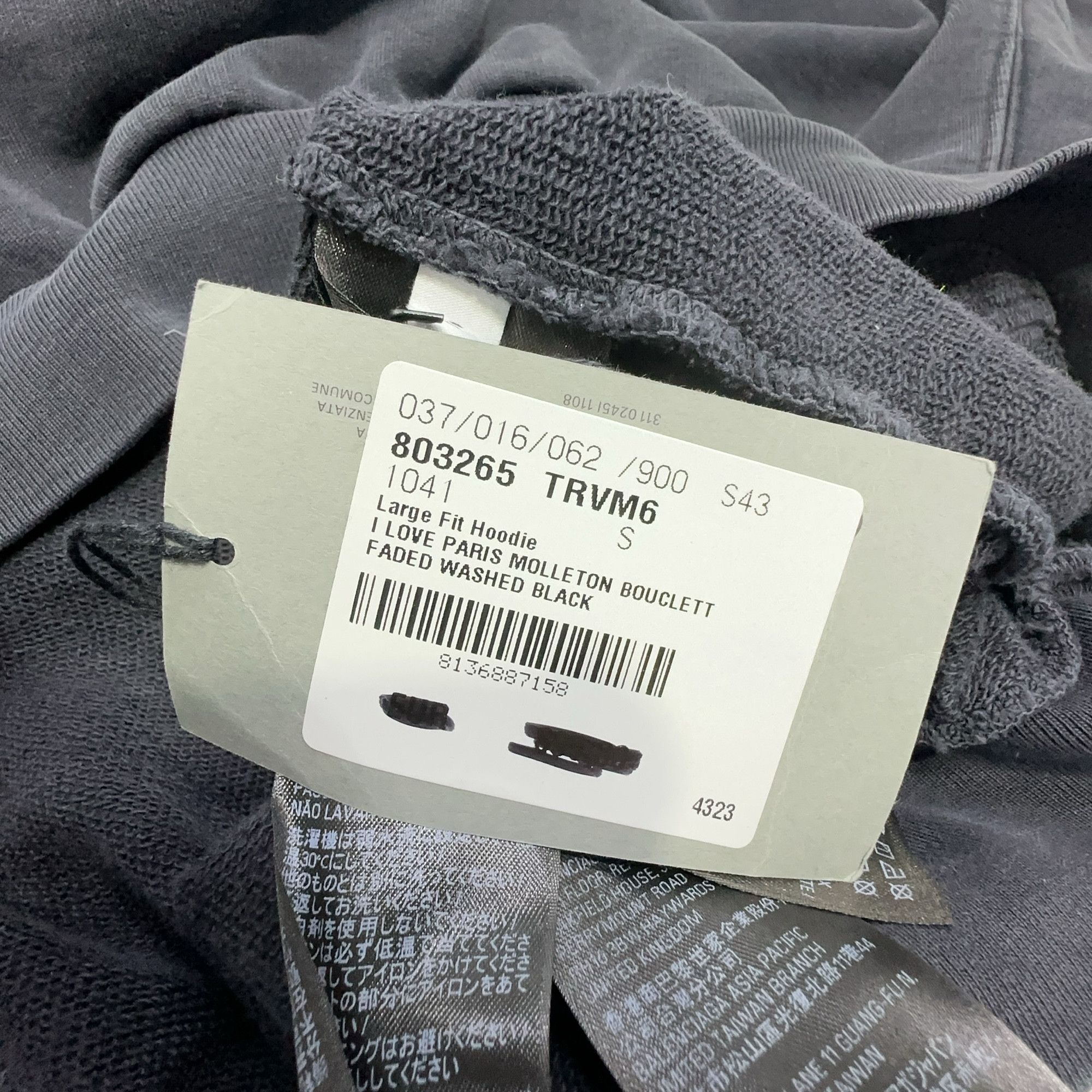 Balenciaga Balenciaga I Love Paris Hoodie Size S Size US S / EU 44-46 / 1 - 5 Thumbnail