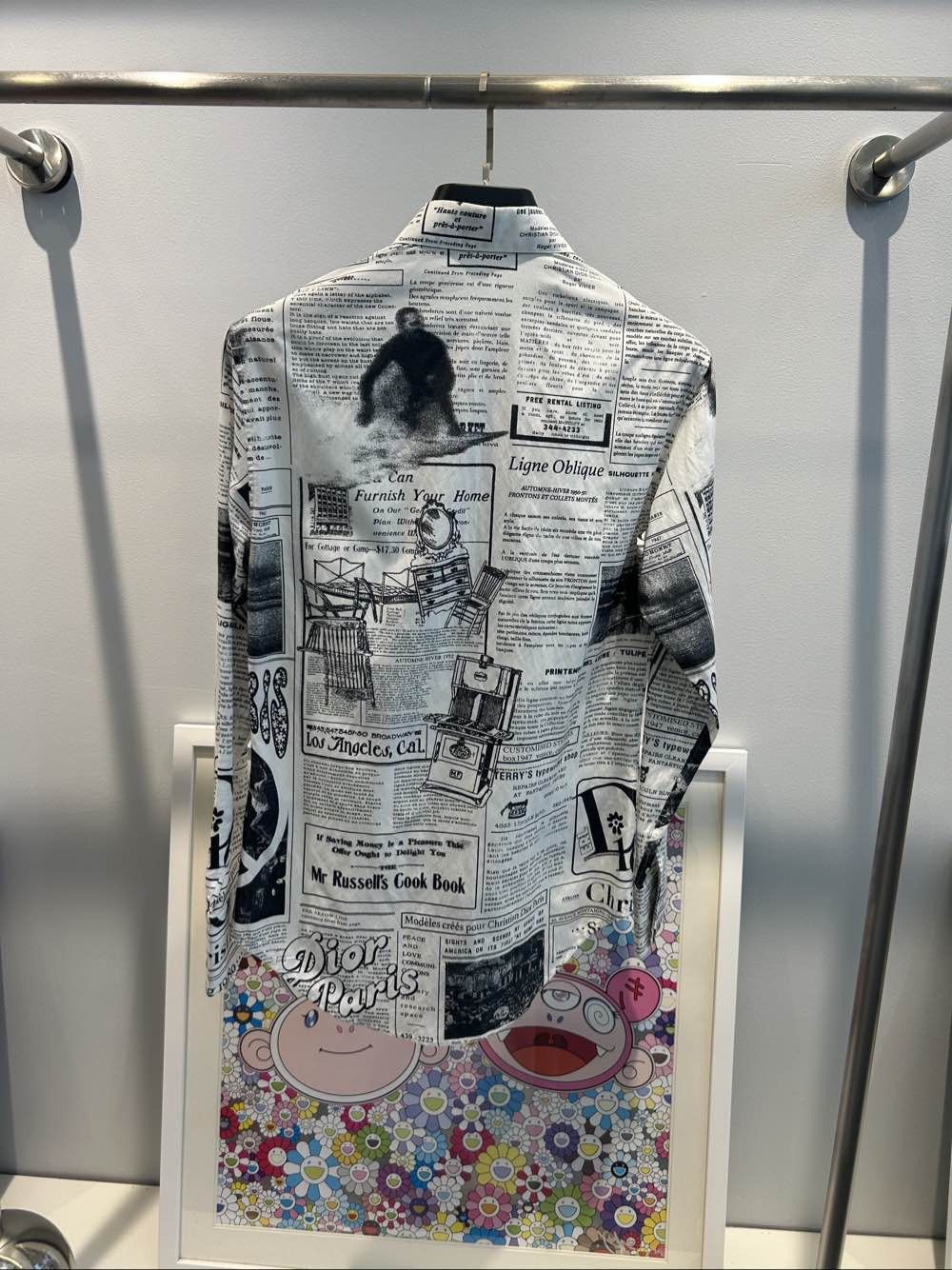Dior Dior Newspaper Print Silk Blend Shirt 38 Size US S / EU 44-46 / 1 - 2 Thumbnail