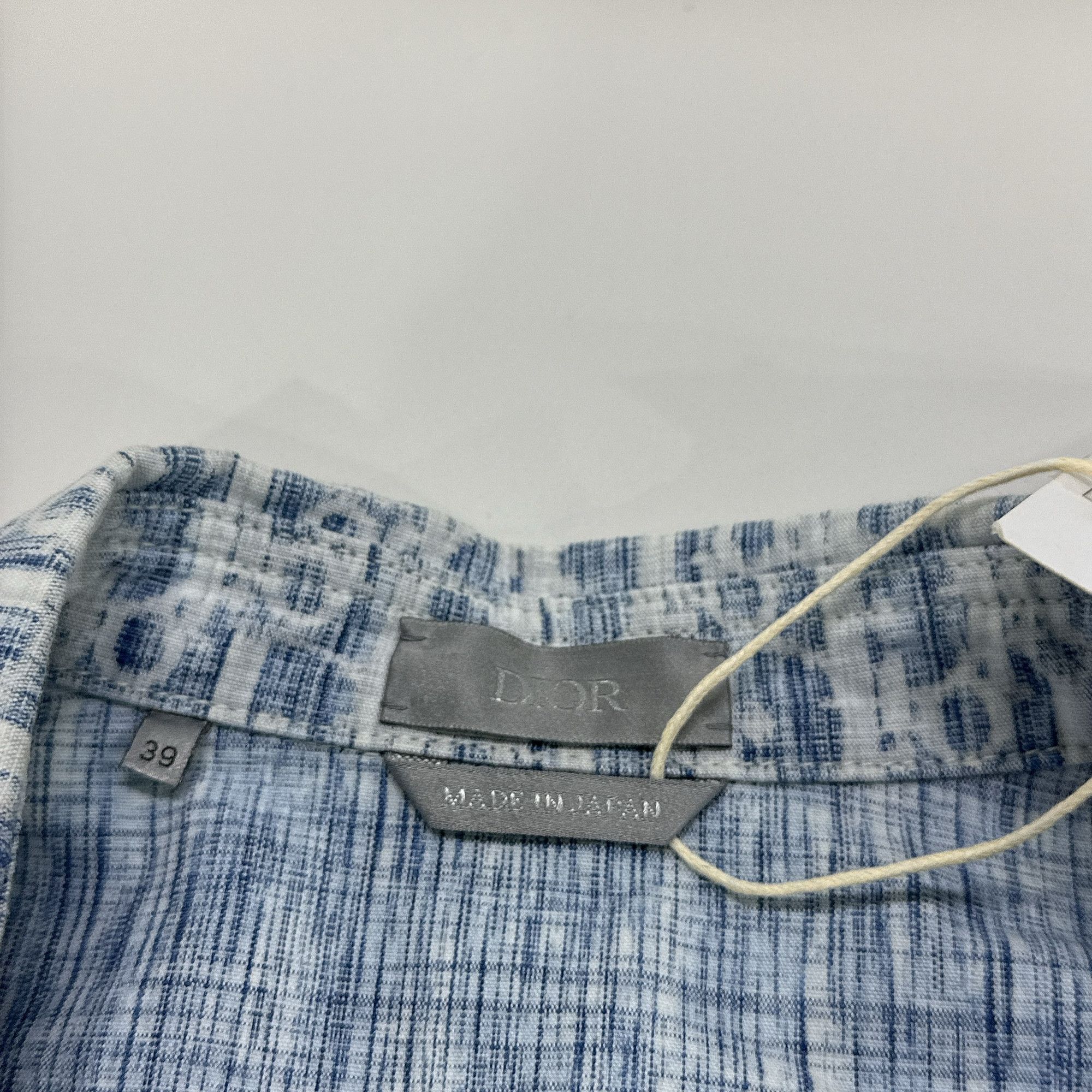 Dior Dior Oblique Kasuri Denim Shirt Size 39 Size US M / EU 48-50 / 2 - 3 Thumbnail