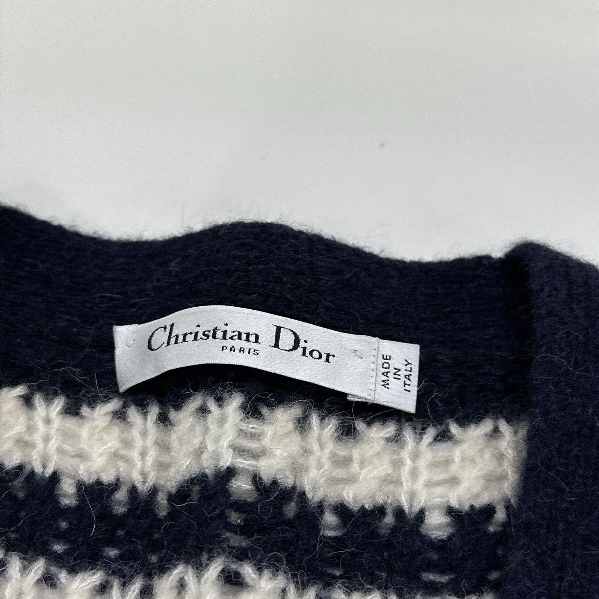 Dior Dior Striped Alpaca Silk V-Neck Cardigan FR 38 Size S / US 4 / IT 40 - 3 Thumbnail
