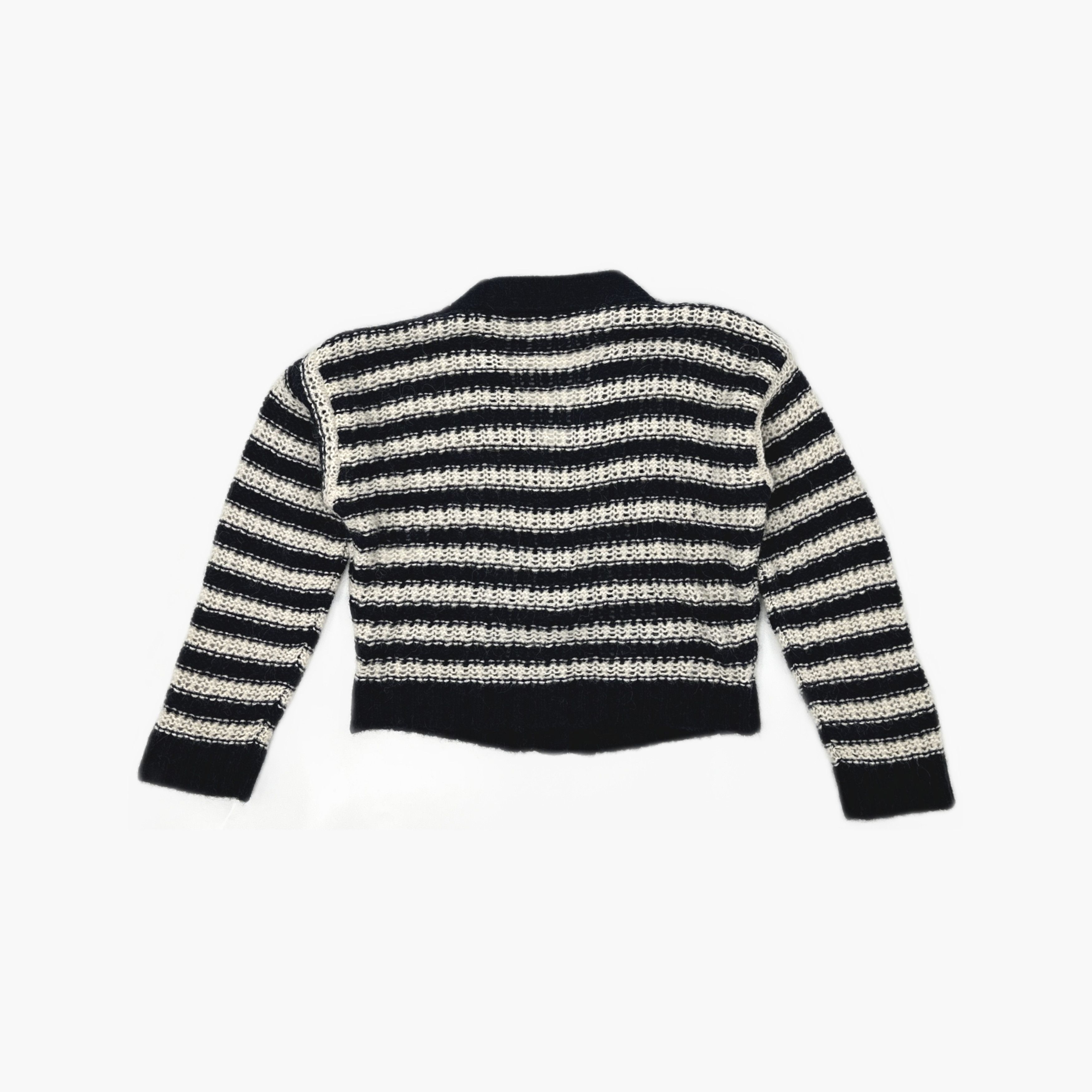 Dior Dior Striped Alpaca Silk V-Neck Cardigan FR 38 Size S / US 4 / IT 40 - 2 Thumbnail