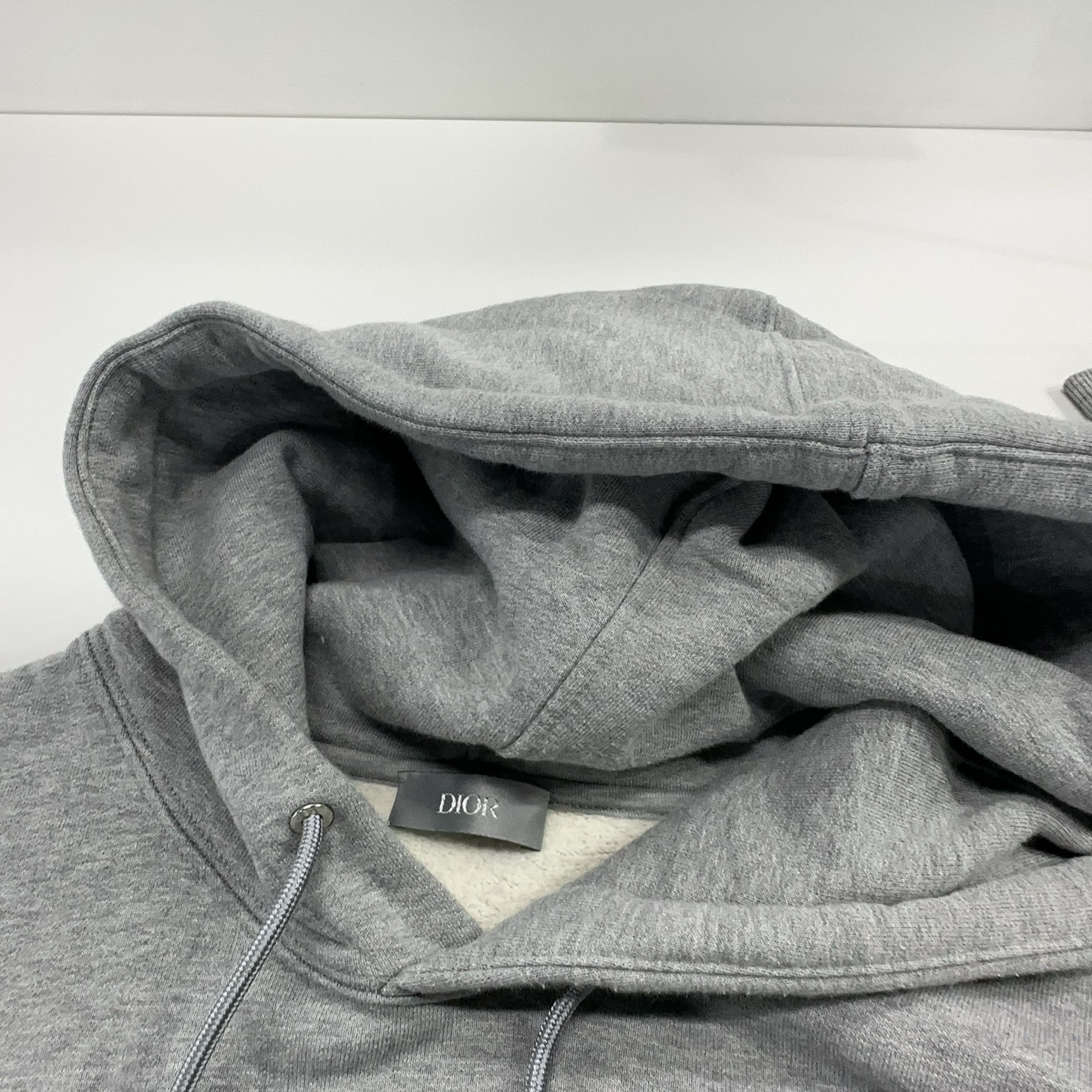 Dior Dior SS22 CD Logo Embroidered Hoodie Gray Size L Size US L / EU 52-54 / 3 - 5 Thumbnail