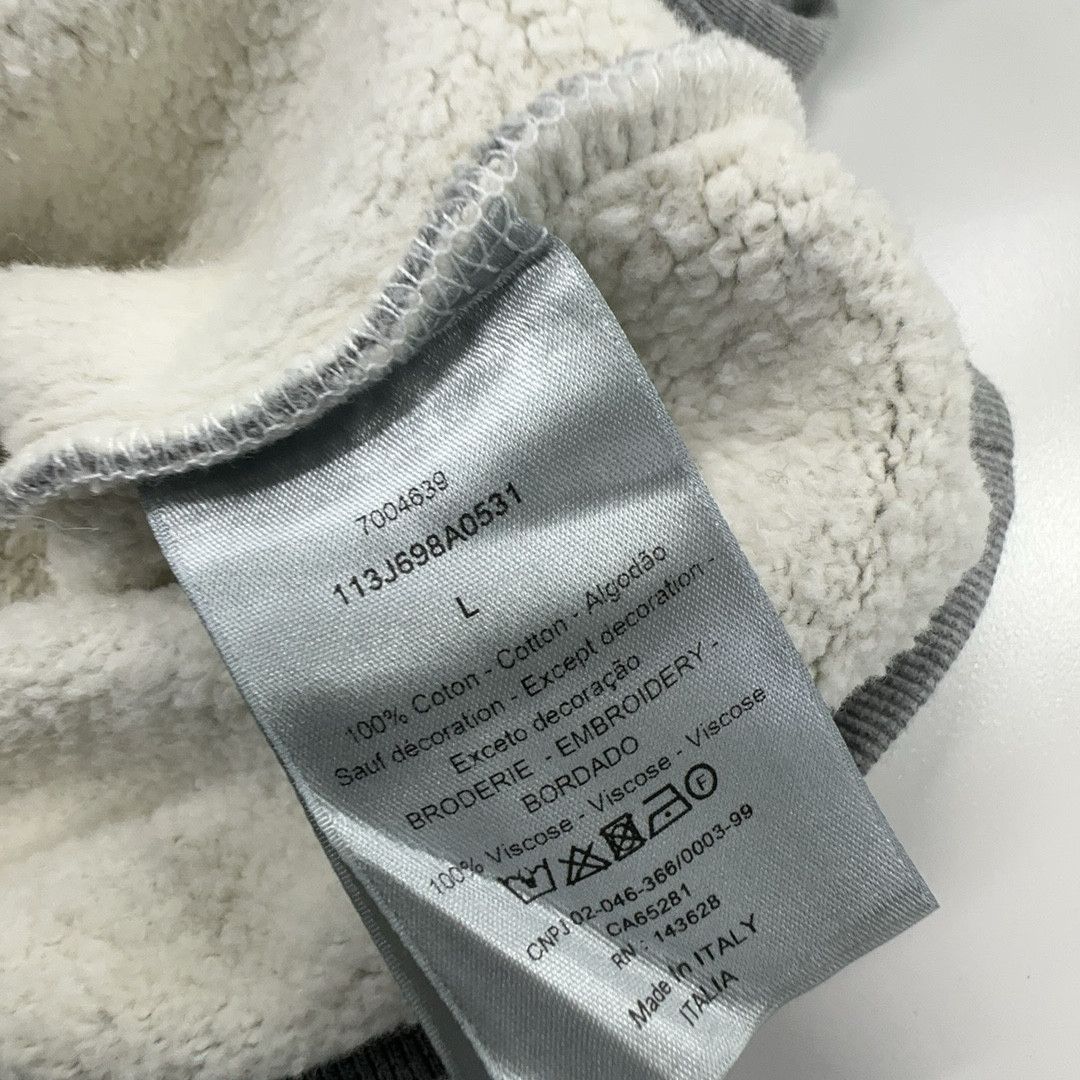 Dior Dior SS22 CD Logo Embroidered Hoodie Gray Size L Size US L / EU 52-54 / 3 - 3 Thumbnail