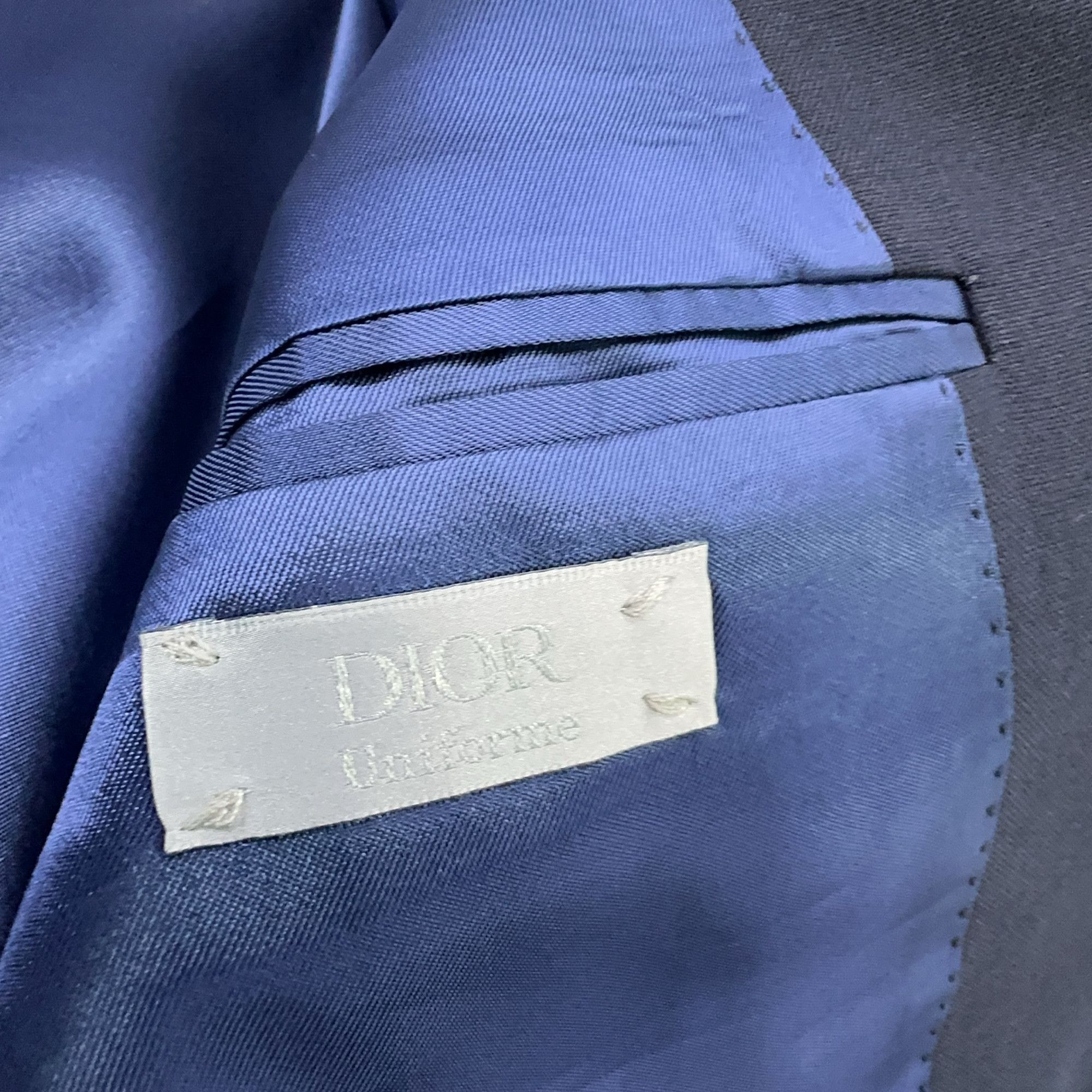 Dior Dior Uniforme Navy Wool Blazer 34R Size 34R - 4 Thumbnail