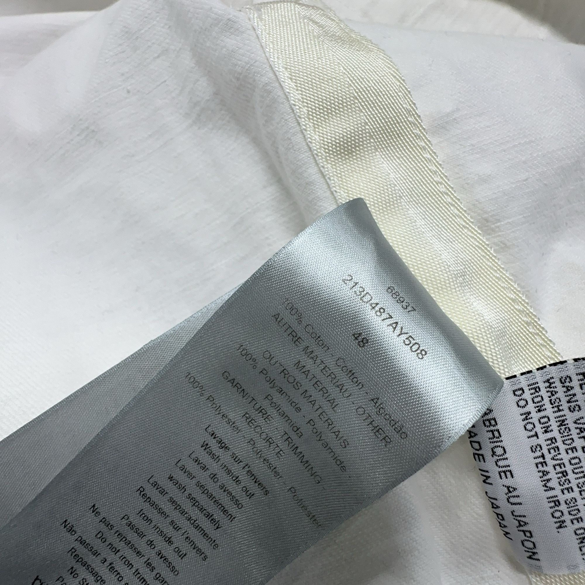 Dior Dior x Sacai White Zip Denim Jacket 48 Size US M / EU 48-50 / 2 - 3 Thumbnail