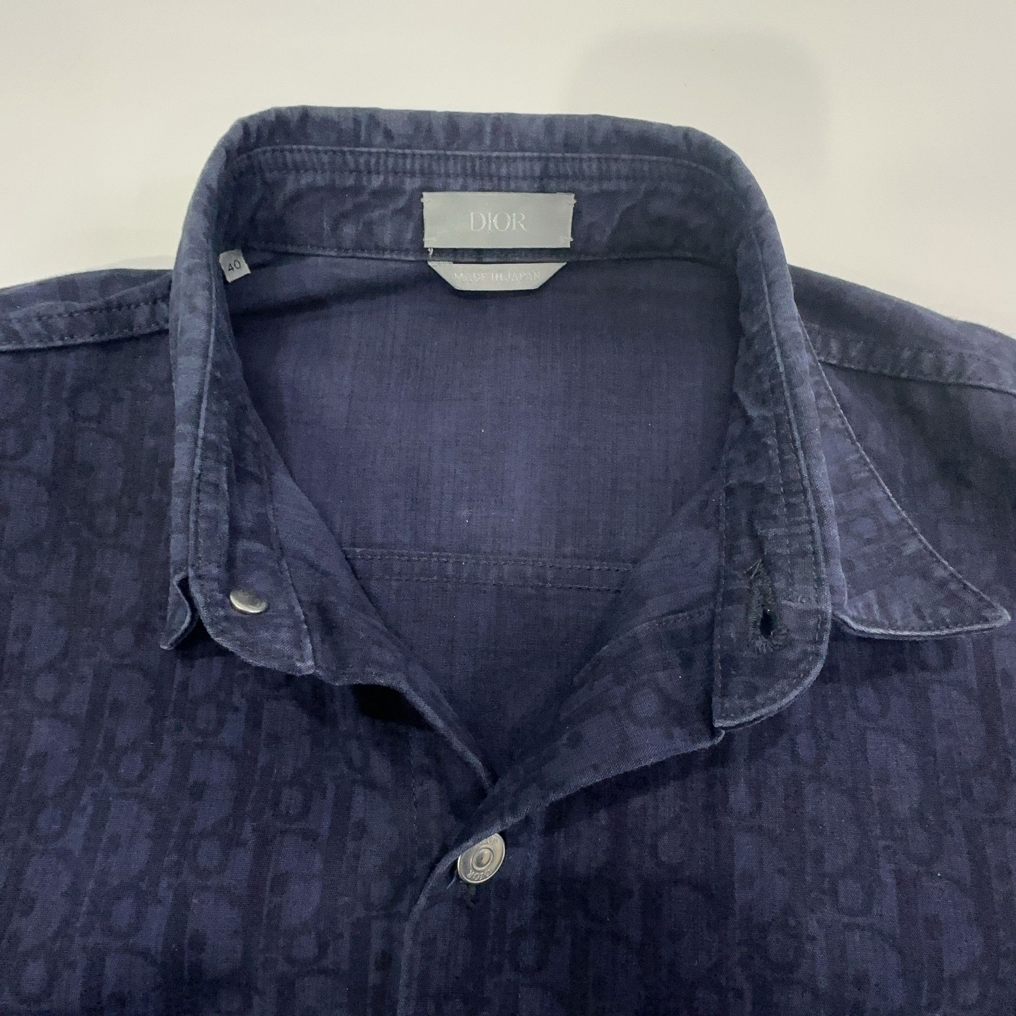 Dior Dior Oblique Kasuri Denim Shirt 40 Size US XXS / EU 40 - 6 Thumbnail
