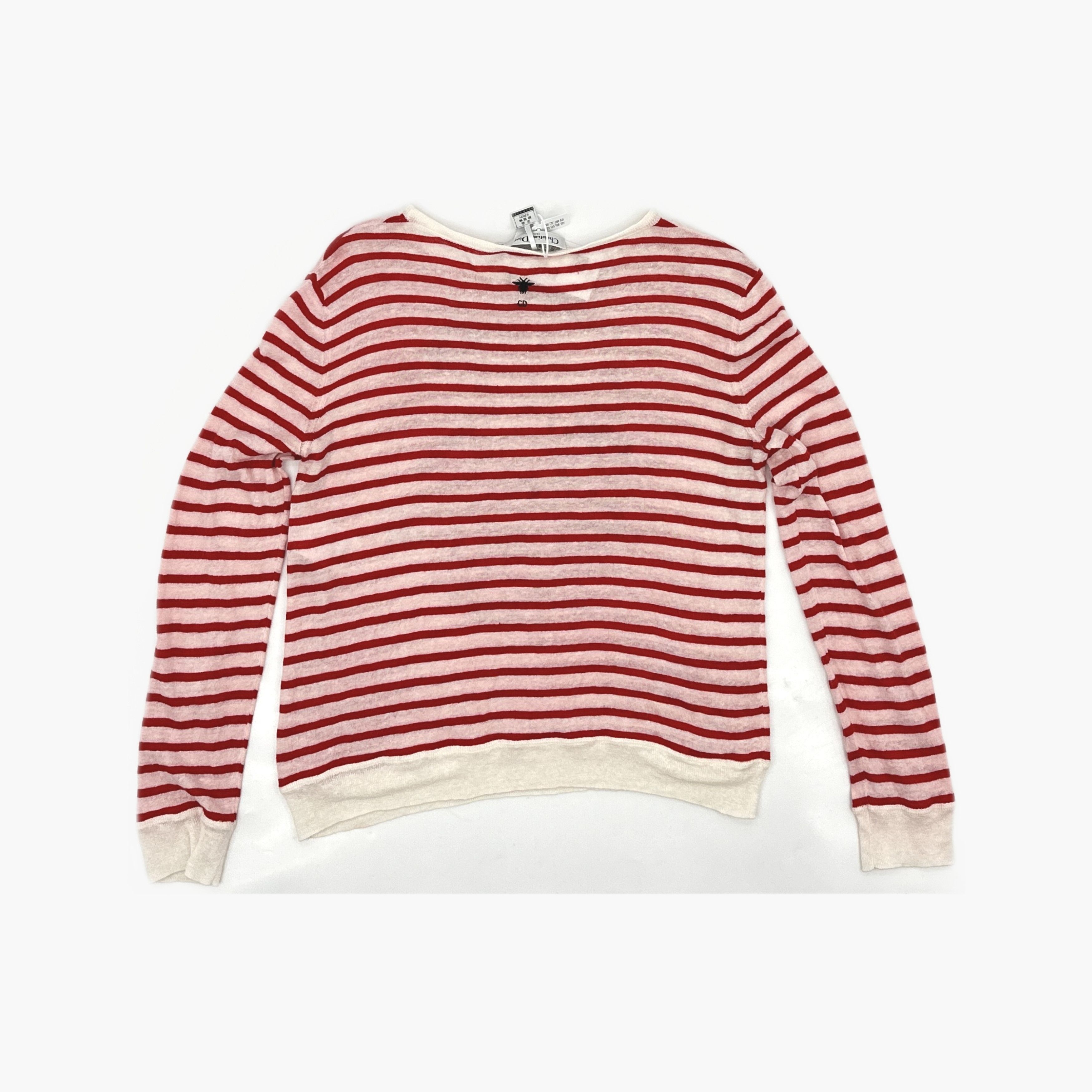 Dior Dior Striped Heart Motif Knit Sweater Size 36 Size XS / US 0-2 / IT 36-38 - 2 Thumbnail