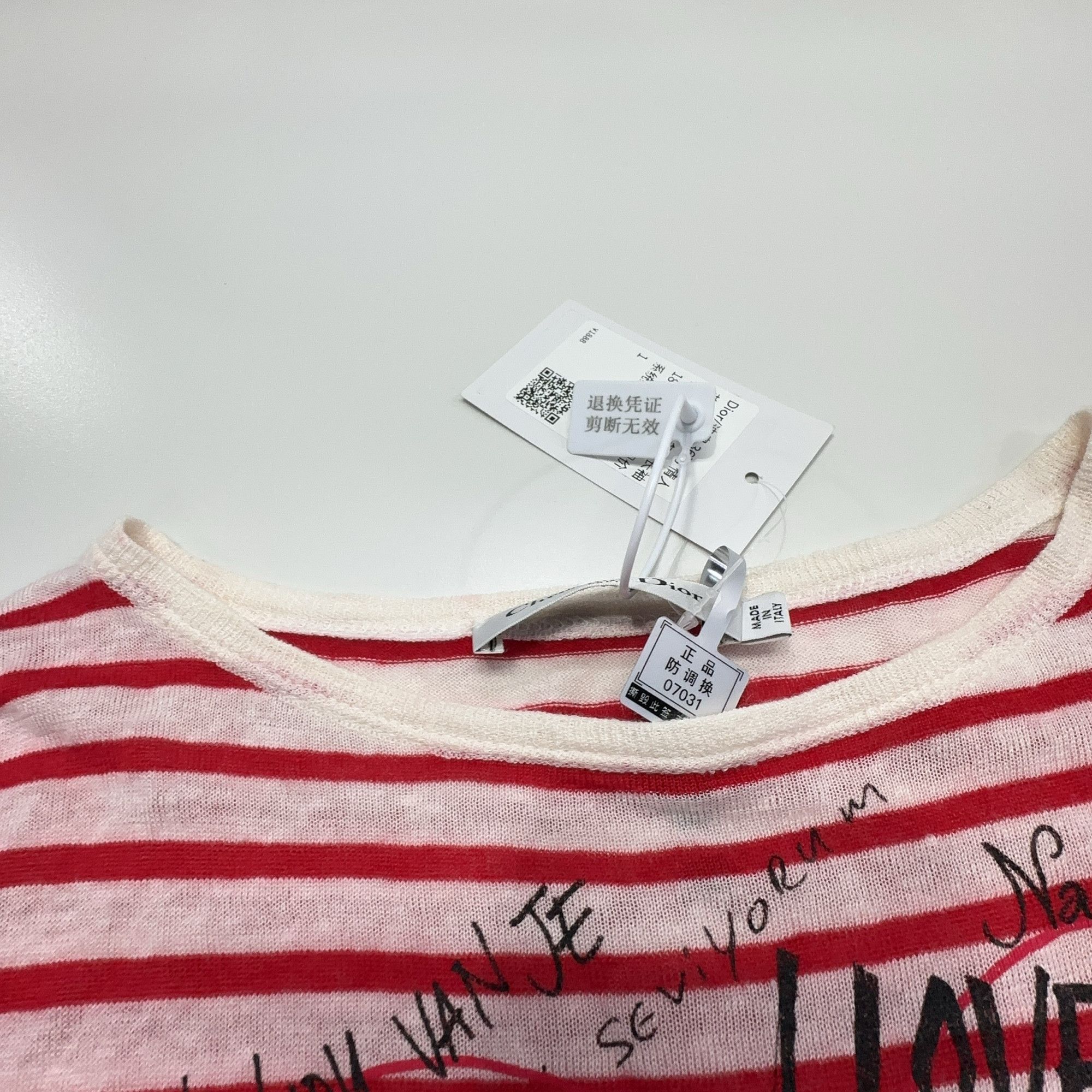 Dior Dior Striped Heart Motif Knit Sweater Size 36 Size XS / US 0-2 / IT 36-38 - 6 Thumbnail
