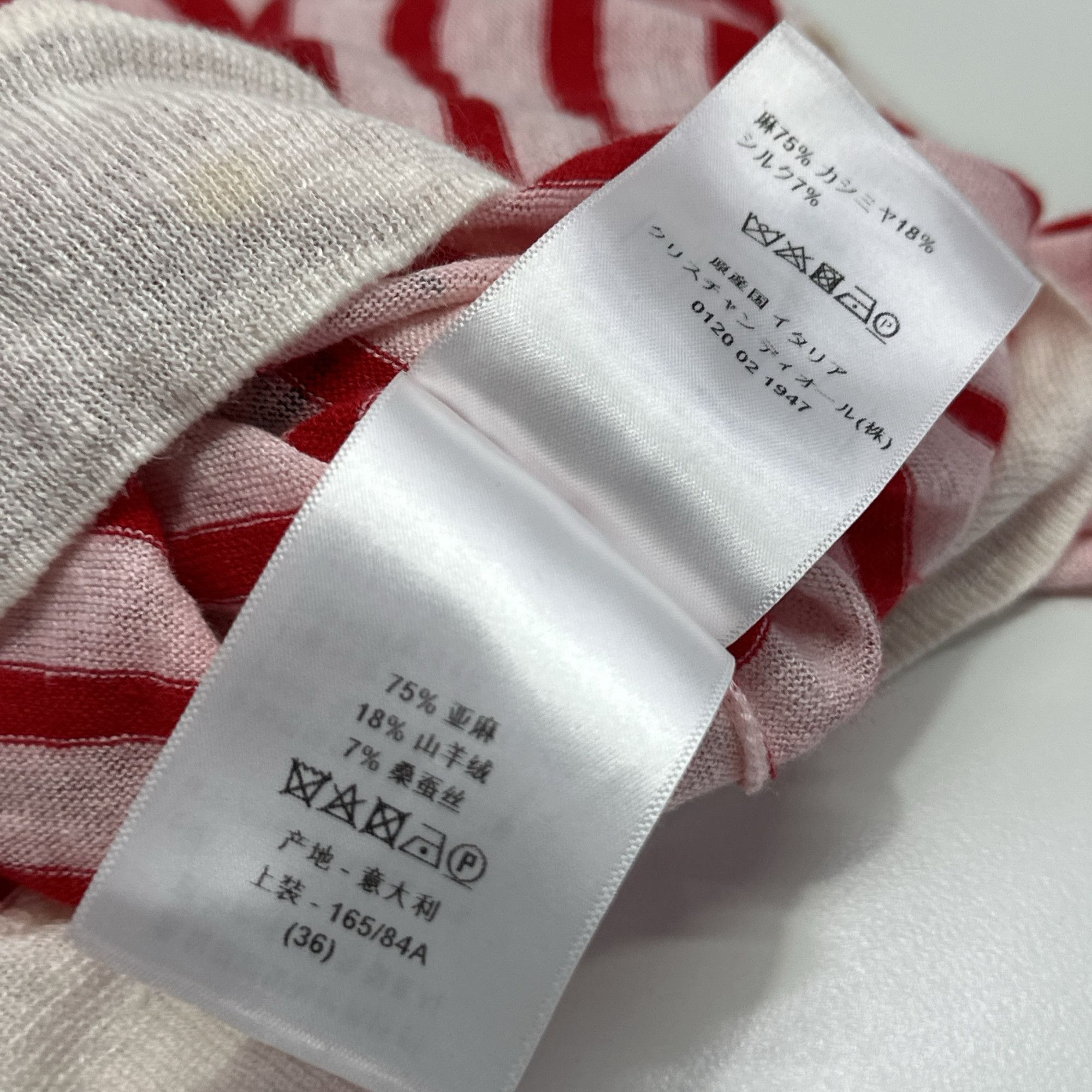 Dior Dior Striped Heart Motif Knit Sweater Size 36 Size XS / US 0-2 / IT 36-38 - 5 Thumbnail