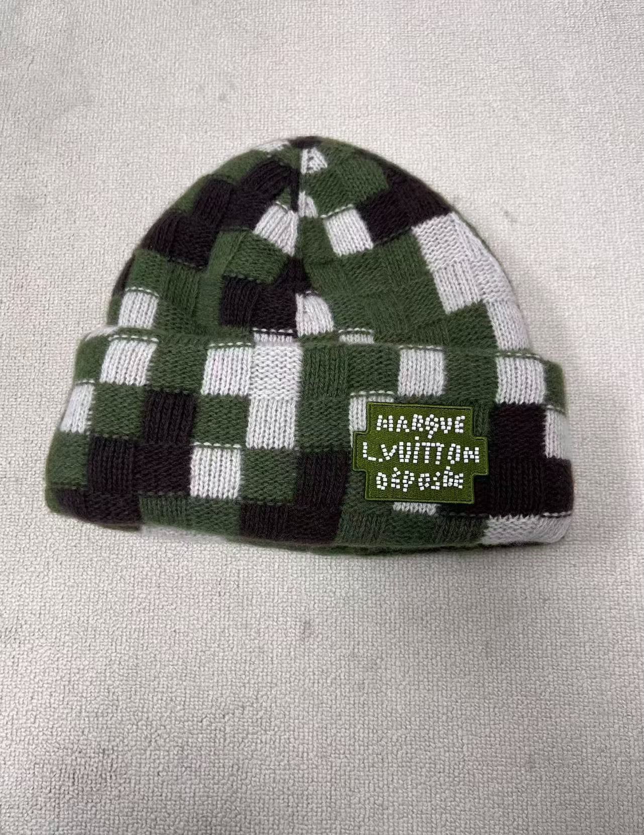 Louis Vuitton Louis Vuitton Damoflage Check Wool Beanie ONE SIZE Size ONE SIZE - 2 Thumbnail