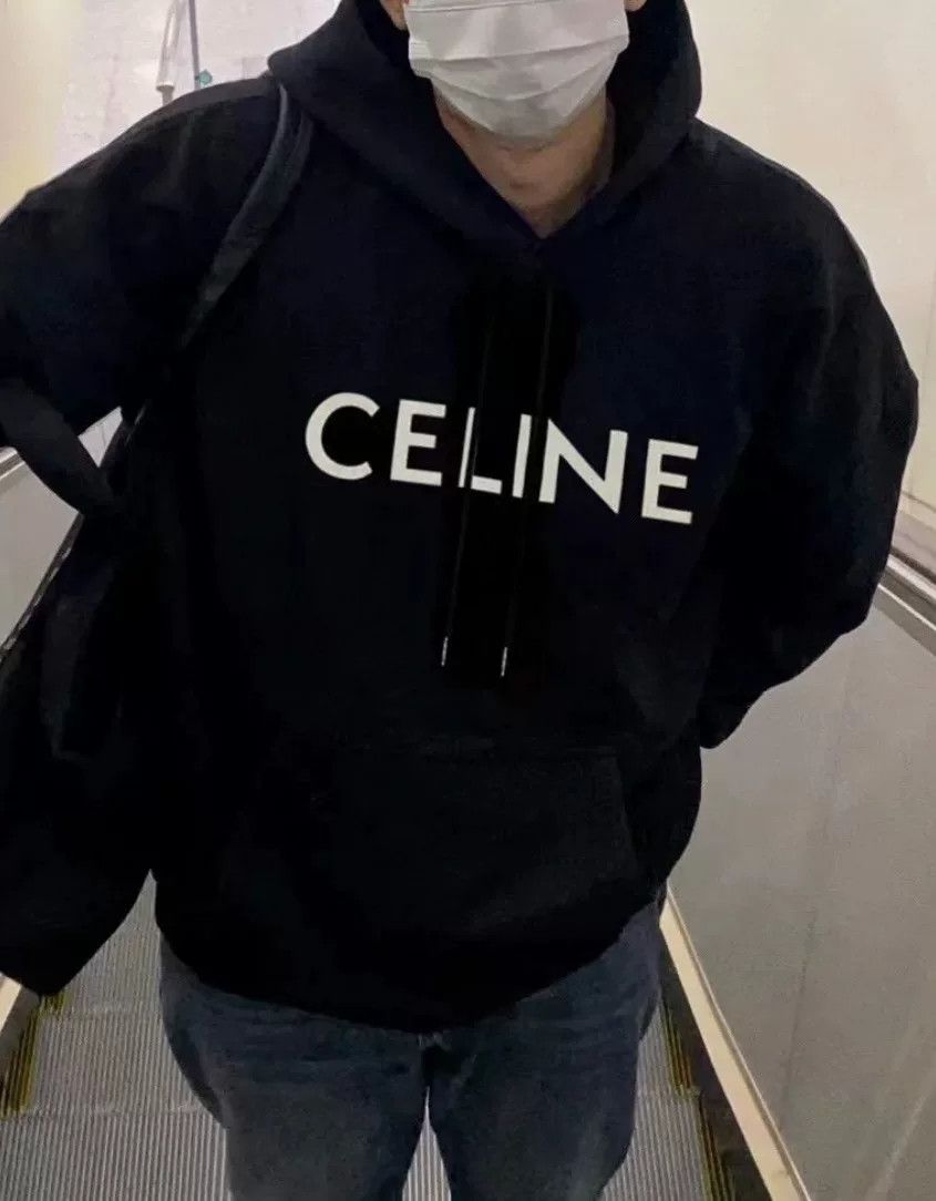 Celine CELINE Logo Print Hoodie Black Size S Size US S / EU 44-46 / 1 - 3 Thumbnail