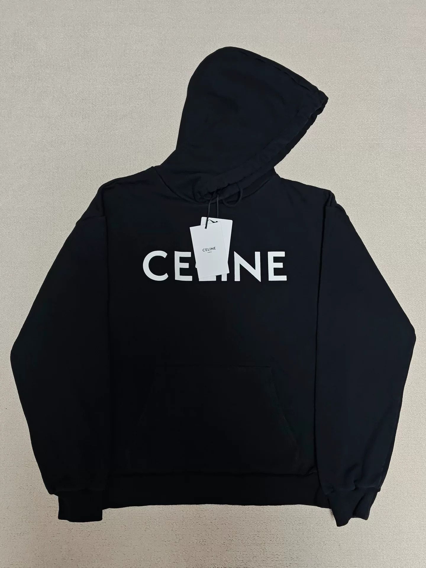 Celine CELINE Logo Print Hoodie Black Size S Size US S / EU 44-46 / 1 - 2 Thumbnail