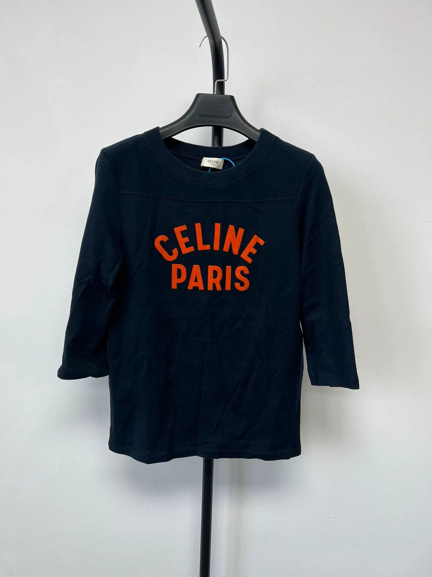 Celine Celine Logo Print 3/4 Sleeve T-Shirt Size S Size S / US 4 / IT 40 - 2 Thumbnail