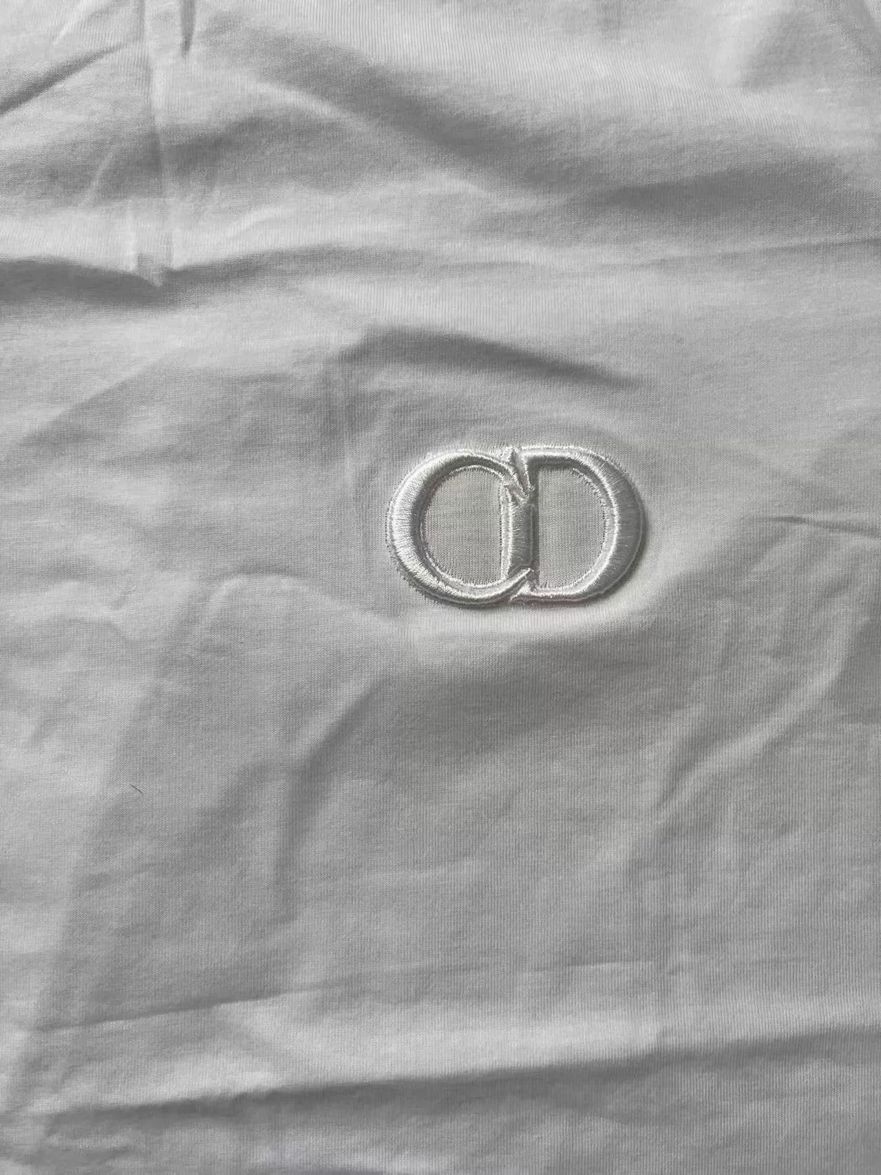 Dior Dior White CD Icon Embroidery T-Shirt Size L Size US L / EU 52-54 / 3 - 4 Thumbnail