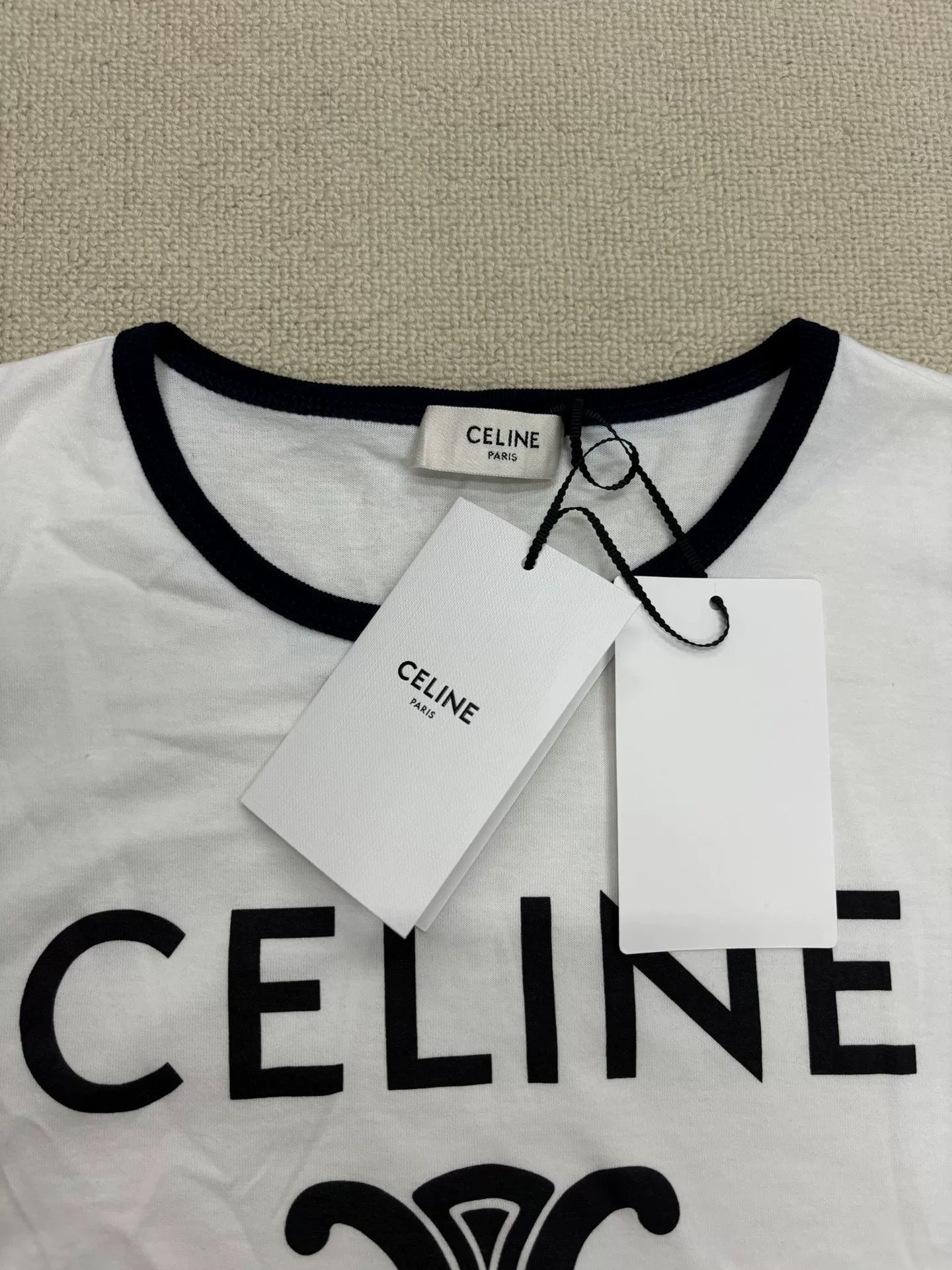 Celine Celine Triomphe Logo Print T-Shirt XS Size XS / US 0-2 / IT 36-38 - 5 Thumbnail