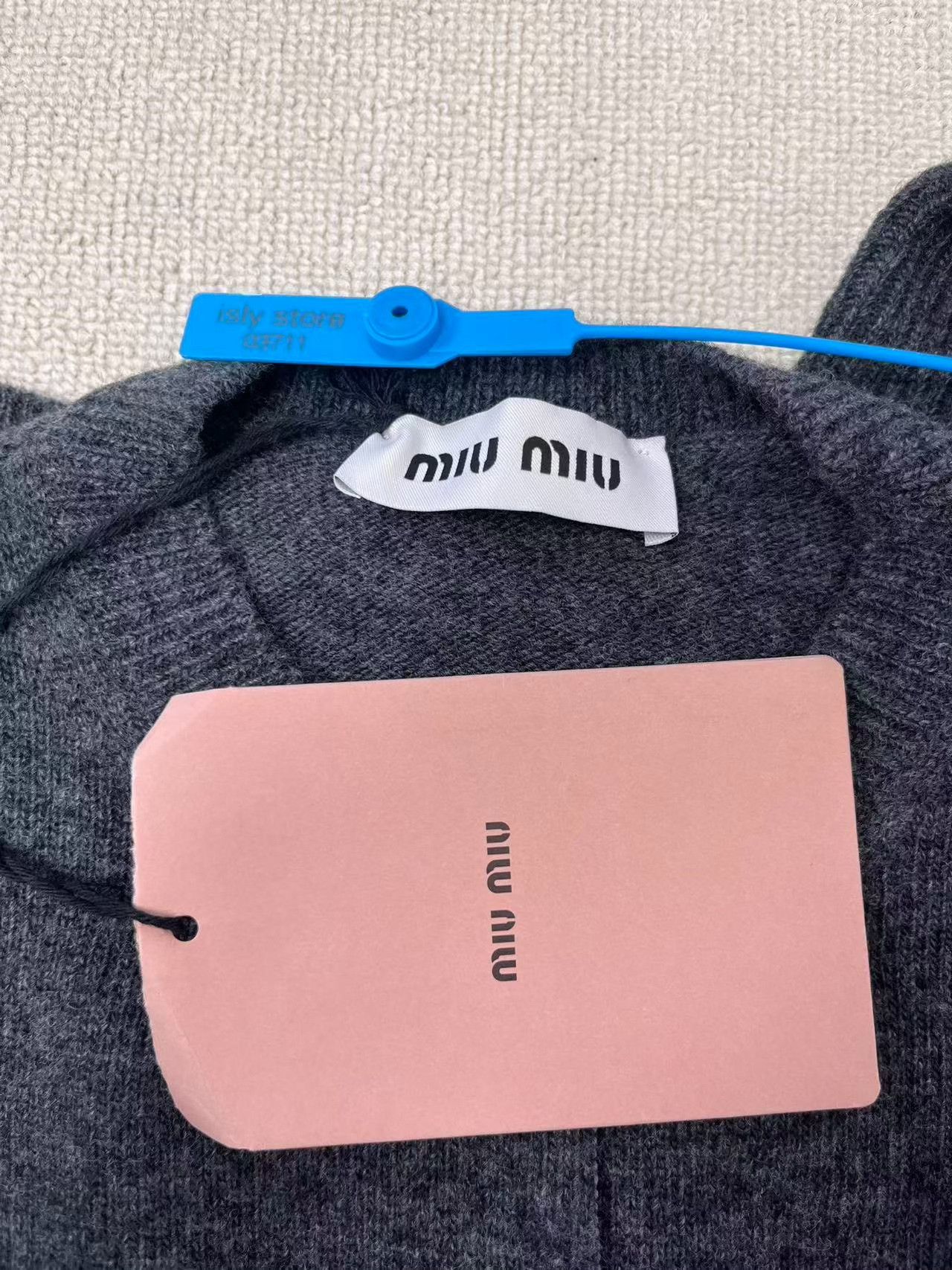 Miu Miu Miu Miu Lambswool Logo Cardigan IT 38 Size XS / US 0-2 / IT 36-38 - 8 Thumbnail