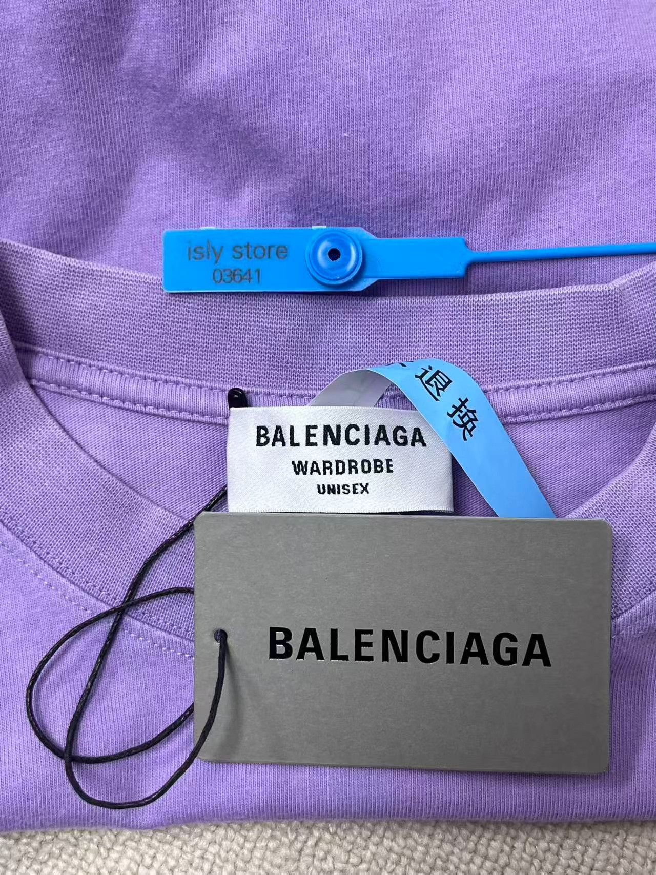 Balenciaga Balenciaga Purple Campaign Logo T-Shirt XXS Size US XXS / EU 40 - 6 Thumbnail