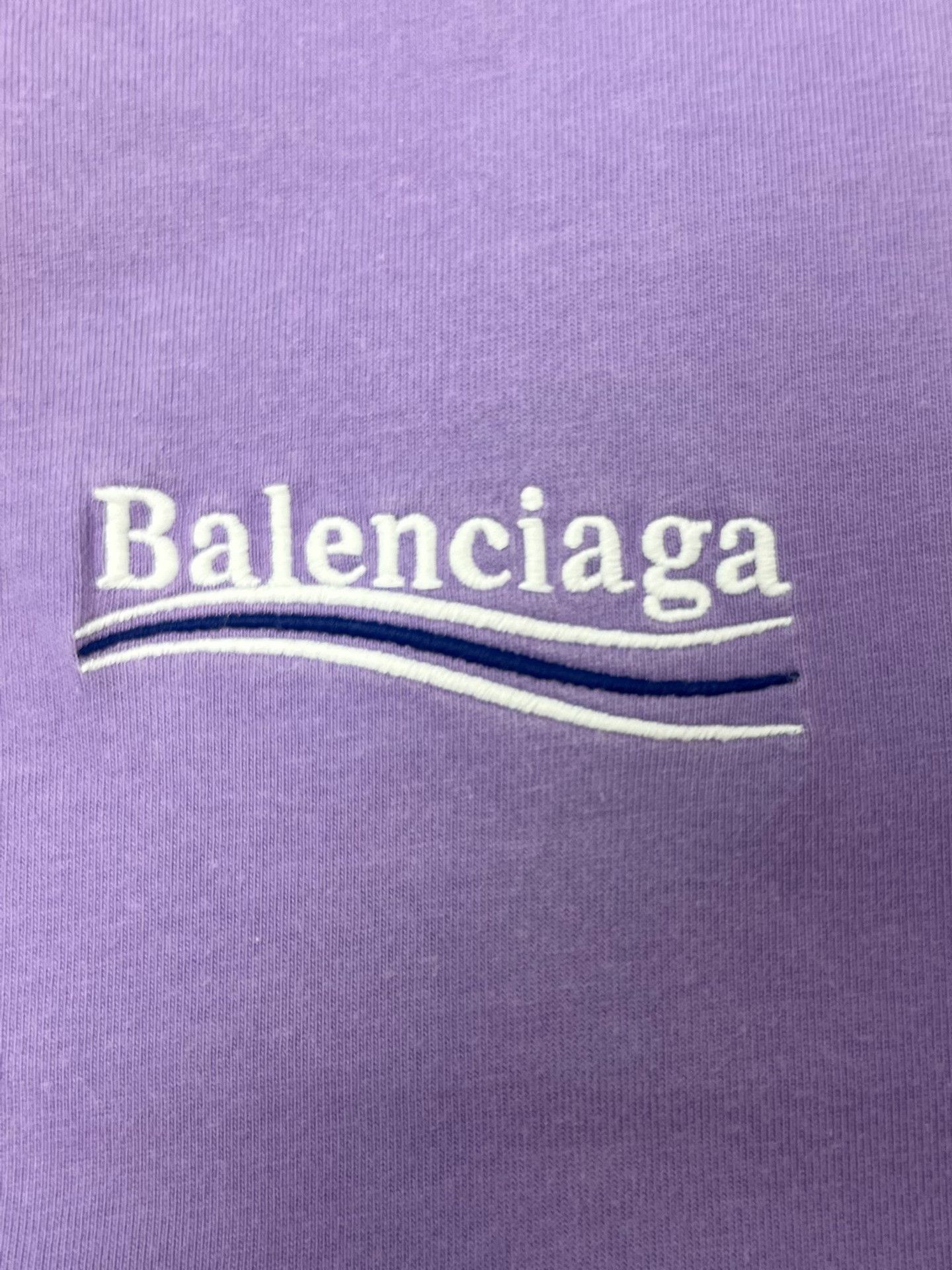 Balenciaga Balenciaga Purple Campaign Logo T-Shirt XXS Size US XXS / EU 40 - 4 Thumbnail