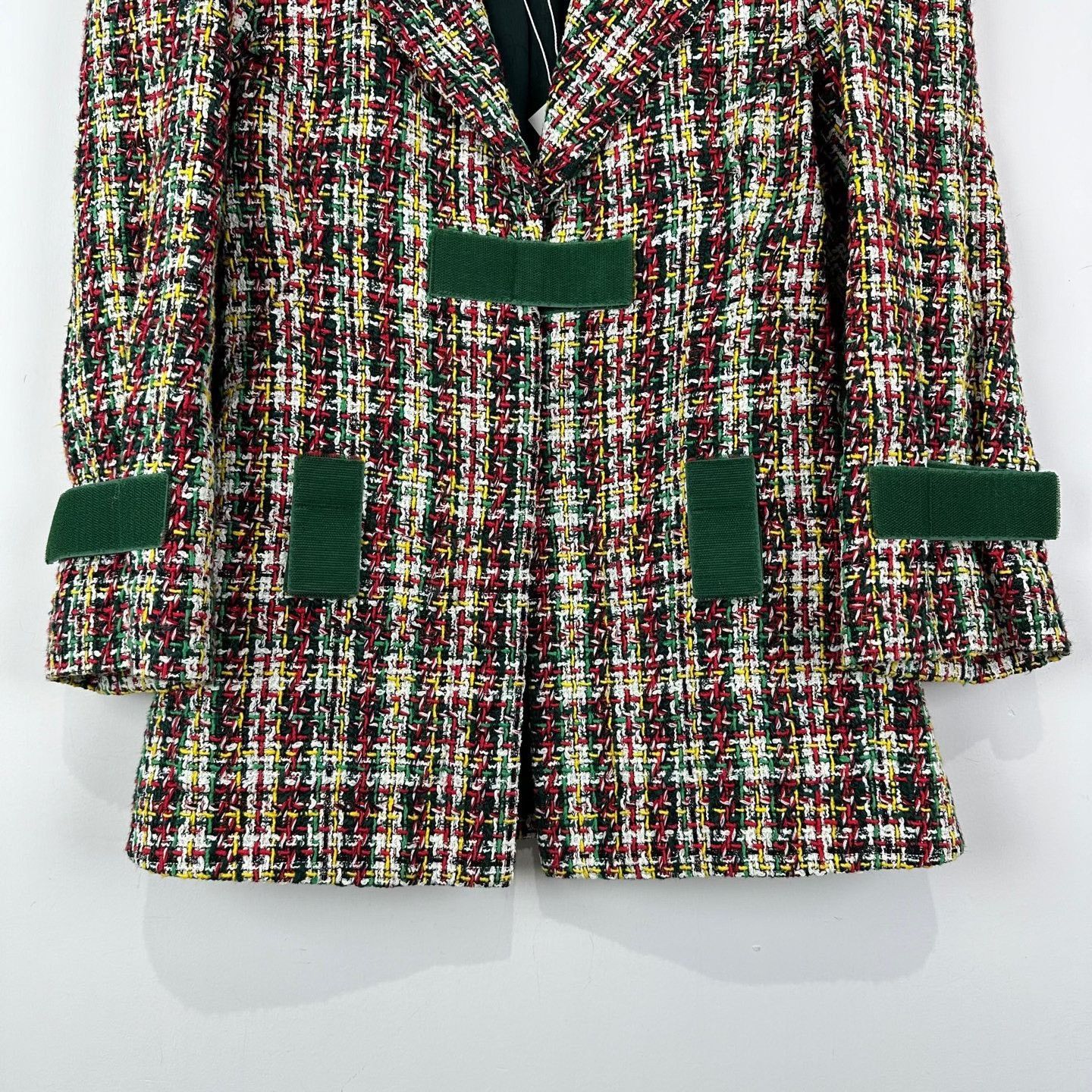 Chanel Chanel Multicolor Tweed Velvet Detail Jacket 38 Size S / US 4 / IT 40 - 5 Thumbnail