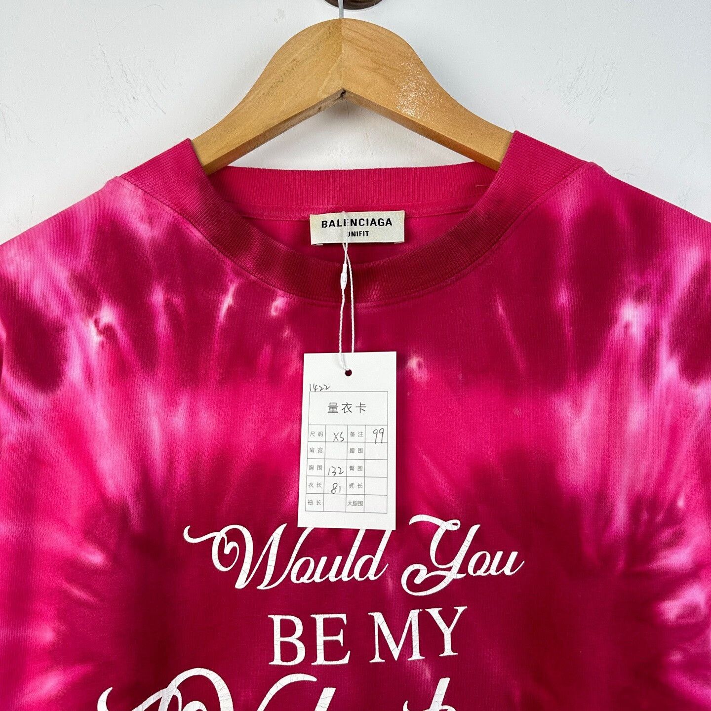 Balenciaga Balenciaga Valentine Tie-Dye T-Shirt XS Size US XS / EU 42 / 0 - 4 Thumbnail
