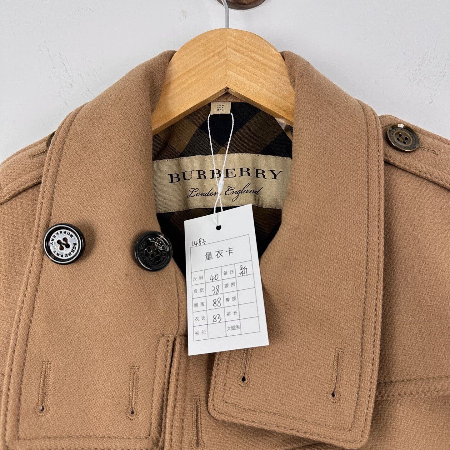 Burberry Burberry Wool Cashmere Double Breasted Coat IT 40 Size S / US 4 / IT 40 - 4 Thumbnail