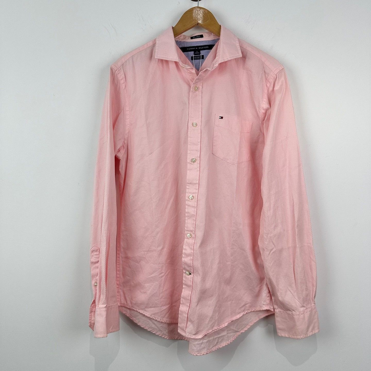 Tommy Hilfiger Tommy Hilfiger Pink Cotton Button Up Shirt M Size US M / EU 48-50 / 2 - 2 Thumbnail
