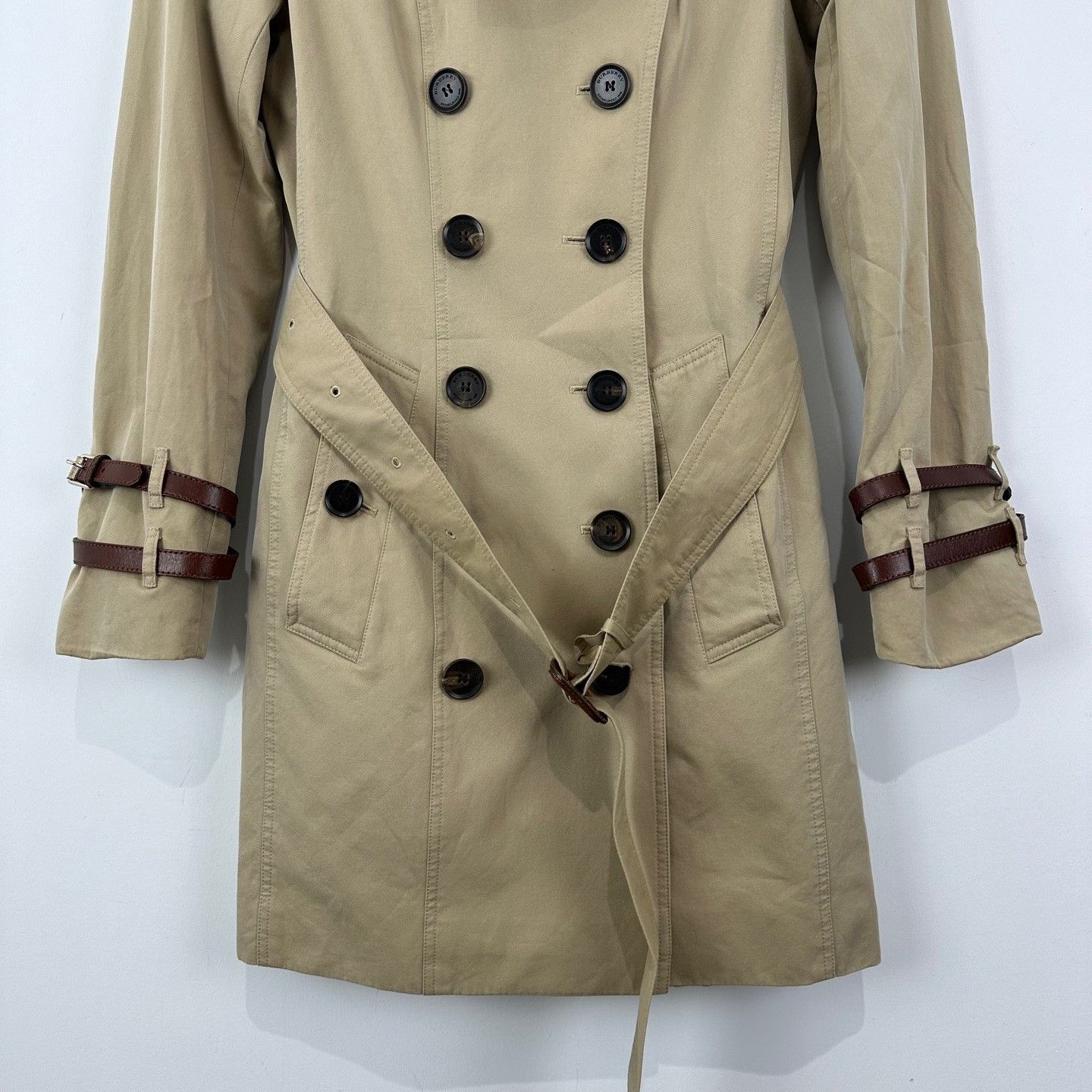 Burberry Burberry Double Breasted Cotton Trench Coat ITA 34 Size XXS / US 00 / IT 34 - 5 Thumbnail