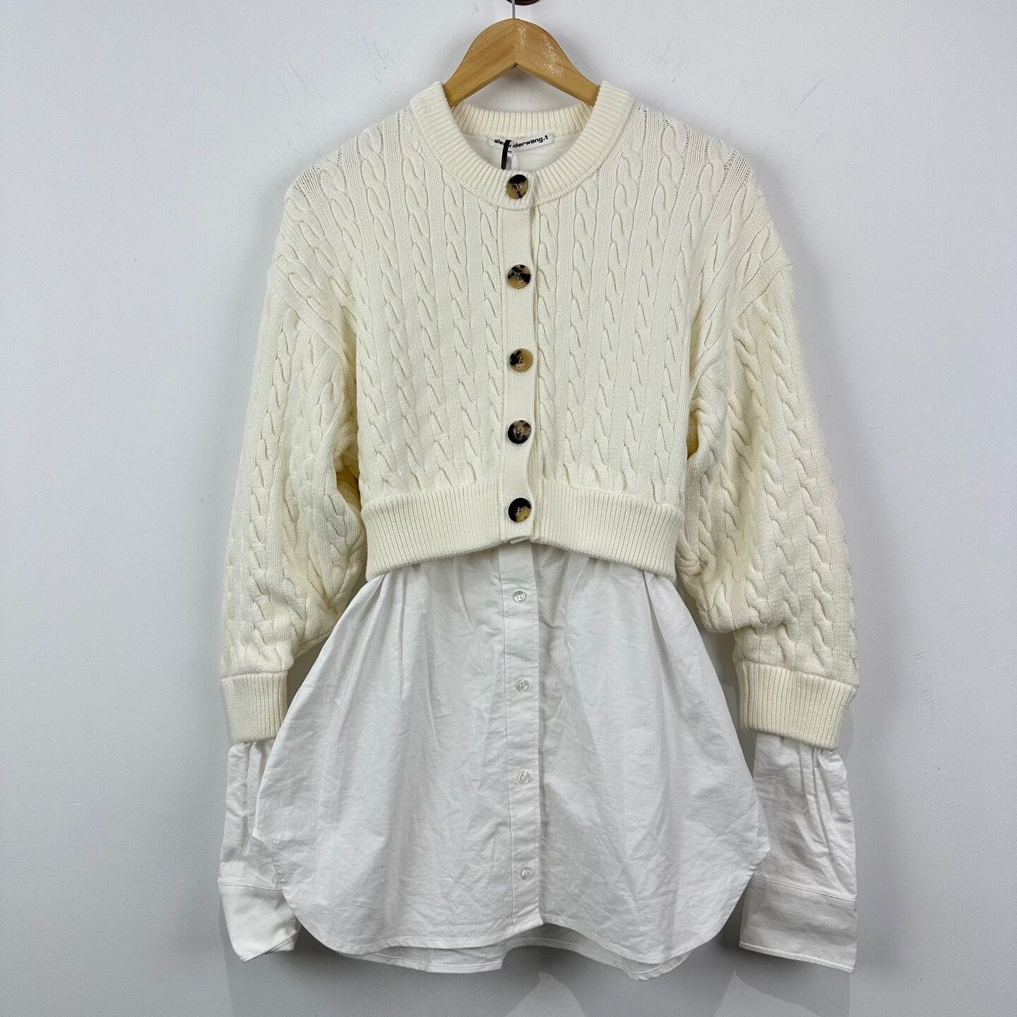 Alexander Wang Alexander Wang Cable Knit Layered Sweater S Size S / US 4 / IT 40 - 2 Thumbnail