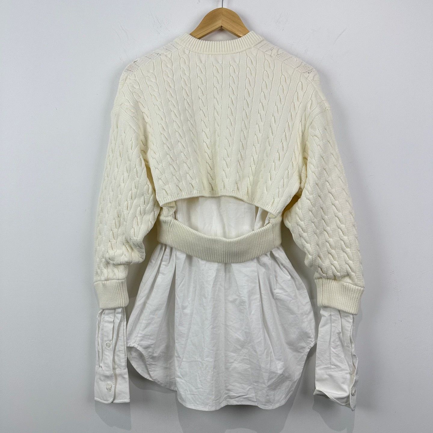 Alexander Wang Alexander Wang Cable Knit Layered Sweater S Size S / US 4 / IT 40 - 3 Thumbnail