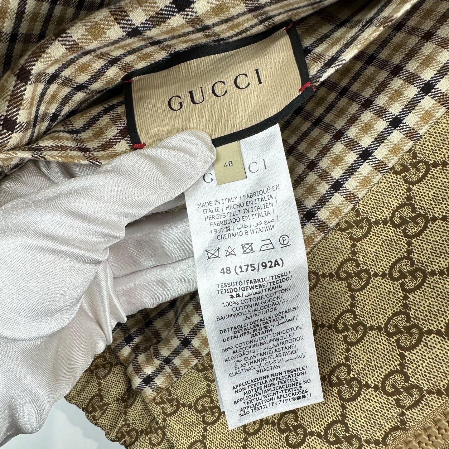 Gucci Gucci Reversible Monogram Check Jacket 48 Size US M / EU 48-50 / 2 - 7 Thumbnail