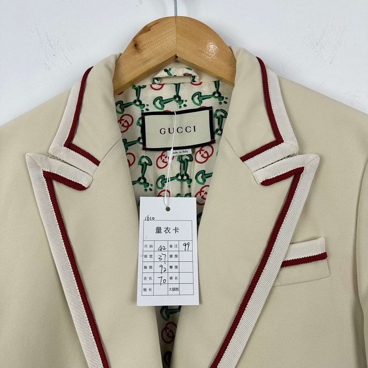 Gucci Gucci Gold Button Contrast Trim Blazer IT 42 Size M / US 6-8 / IT 42-44 - 4 Thumbnail