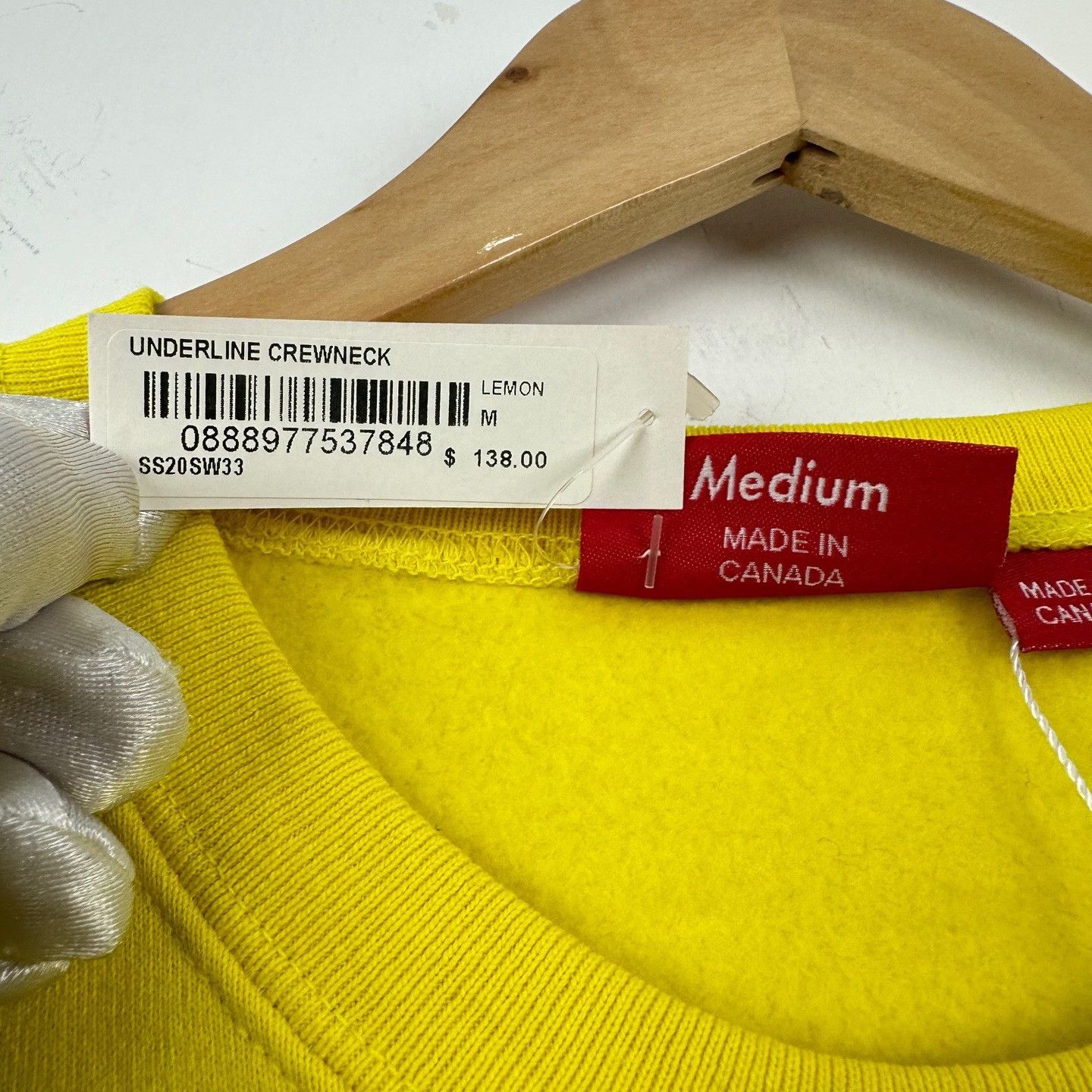 Supreme Supreme Underline Logo Crewneck Size M Size US M / EU 48-50 / 2 - 6 Thumbnail