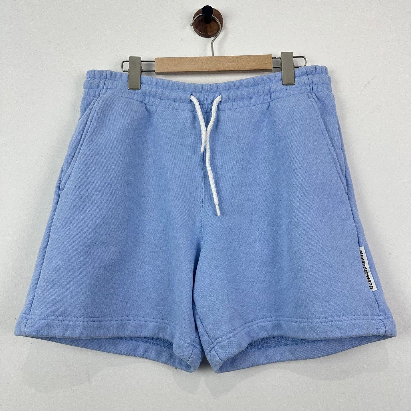 Alexander Wang Alexander Wang Blue Logo Tab Sweat Shorts M Size US 32 / EU 48 - 2 Thumbnail