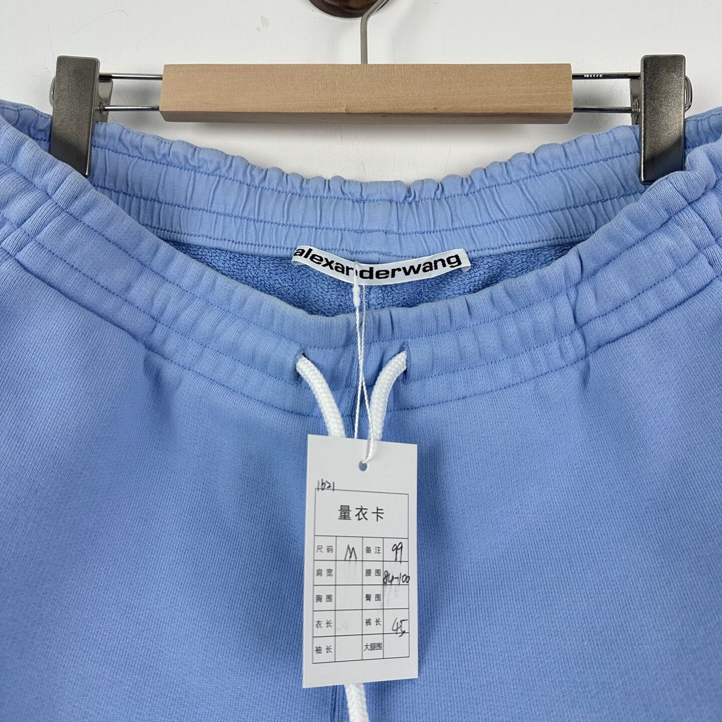Alexander Wang Alexander Wang Blue Logo Tab Sweat Shorts M Size US 32 / EU 48 - 4 Thumbnail