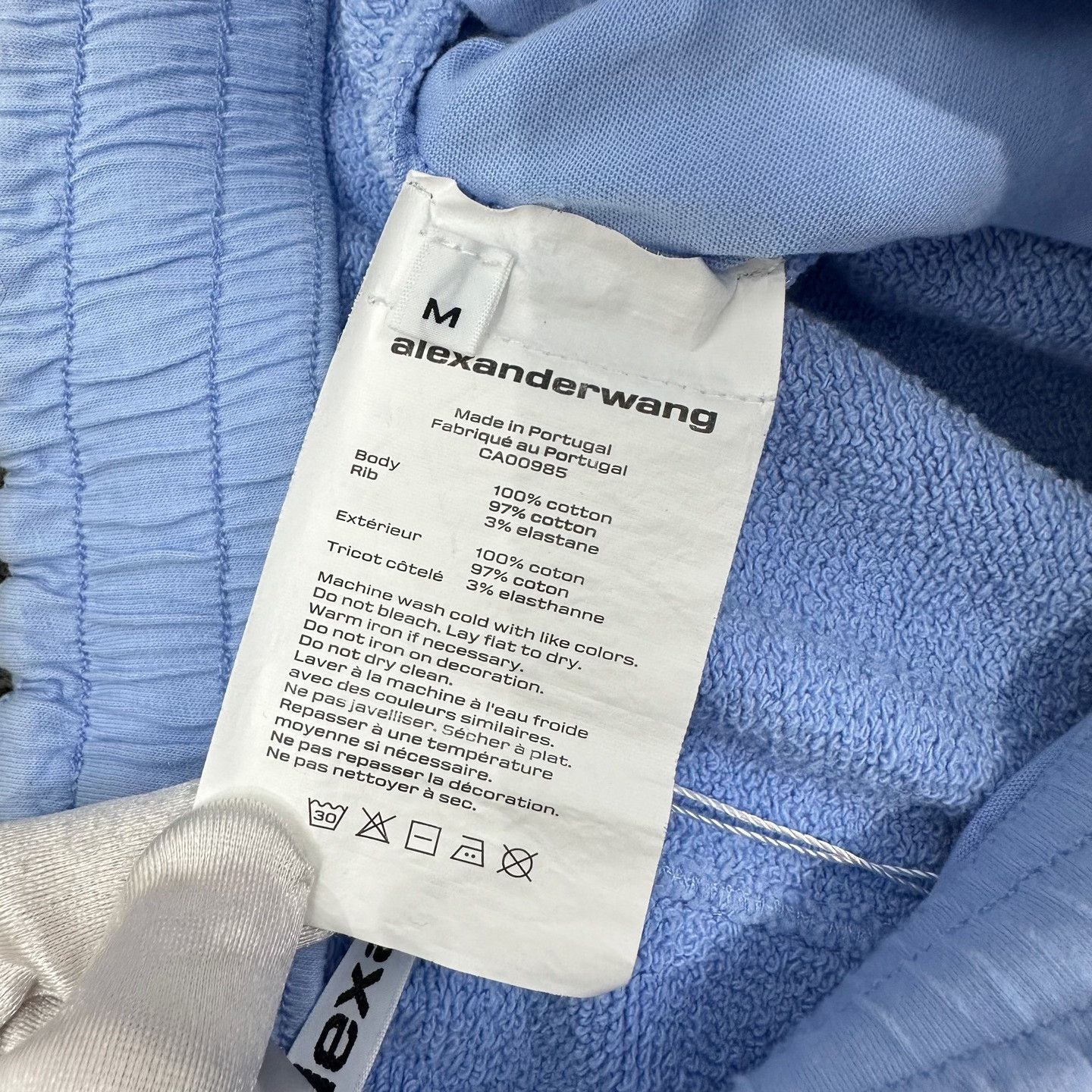 Alexander Wang Alexander Wang Blue Logo Tab Sweat Shorts M Size US 32 / EU 48 - 6 Thumbnail
