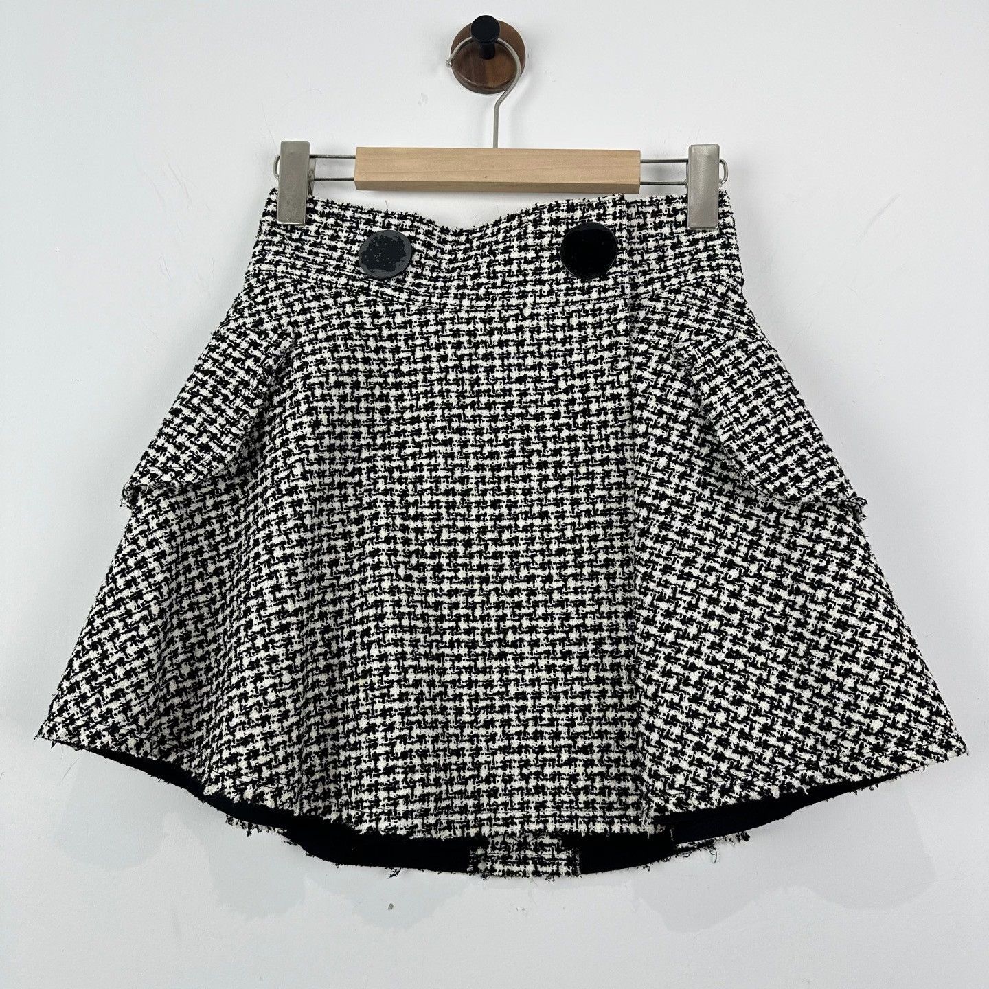 Alexander Wang Alexander Wang Houndstooth Tweed Mini Skirt 0 Size 25" / US 0 / IT 36 - 2 Thumbnail
