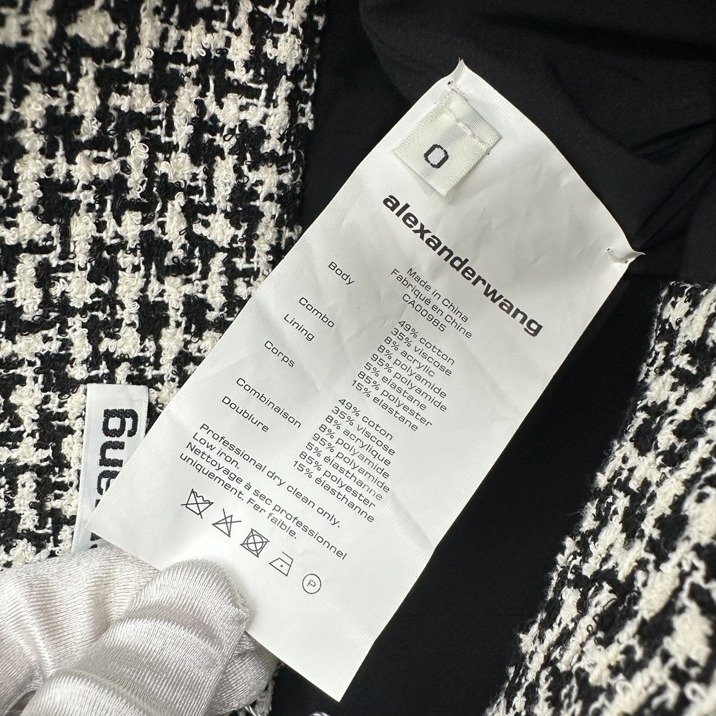Alexander Wang Alexander Wang Houndstooth Tweed Mini Skirt 0 Size 25" / US 0 / IT 36 - 6 Thumbnail