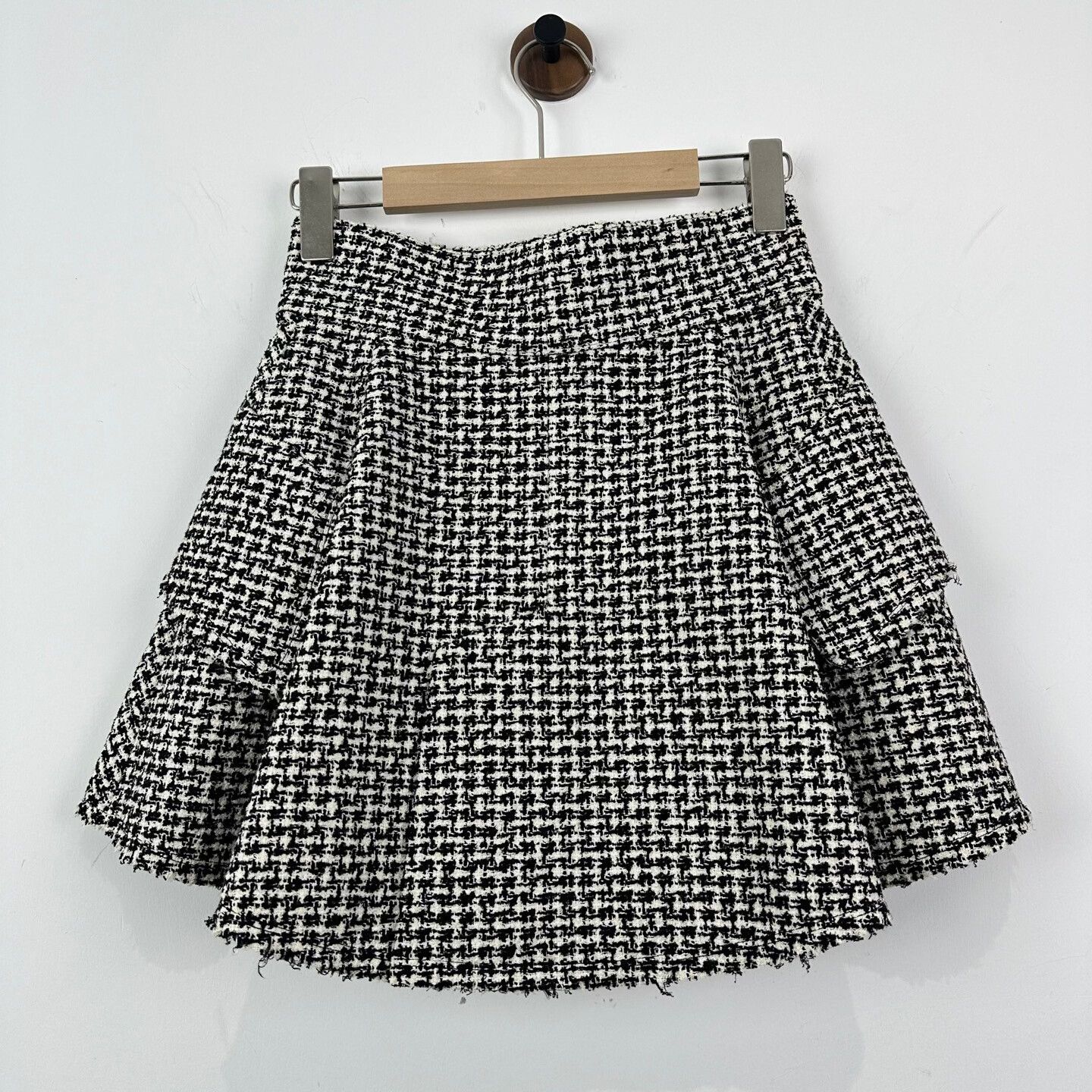 Alexander Wang Alexander Wang Houndstooth Tweed Mini Skirt 0 Size 25" / US 0 / IT 36 - 3 Thumbnail