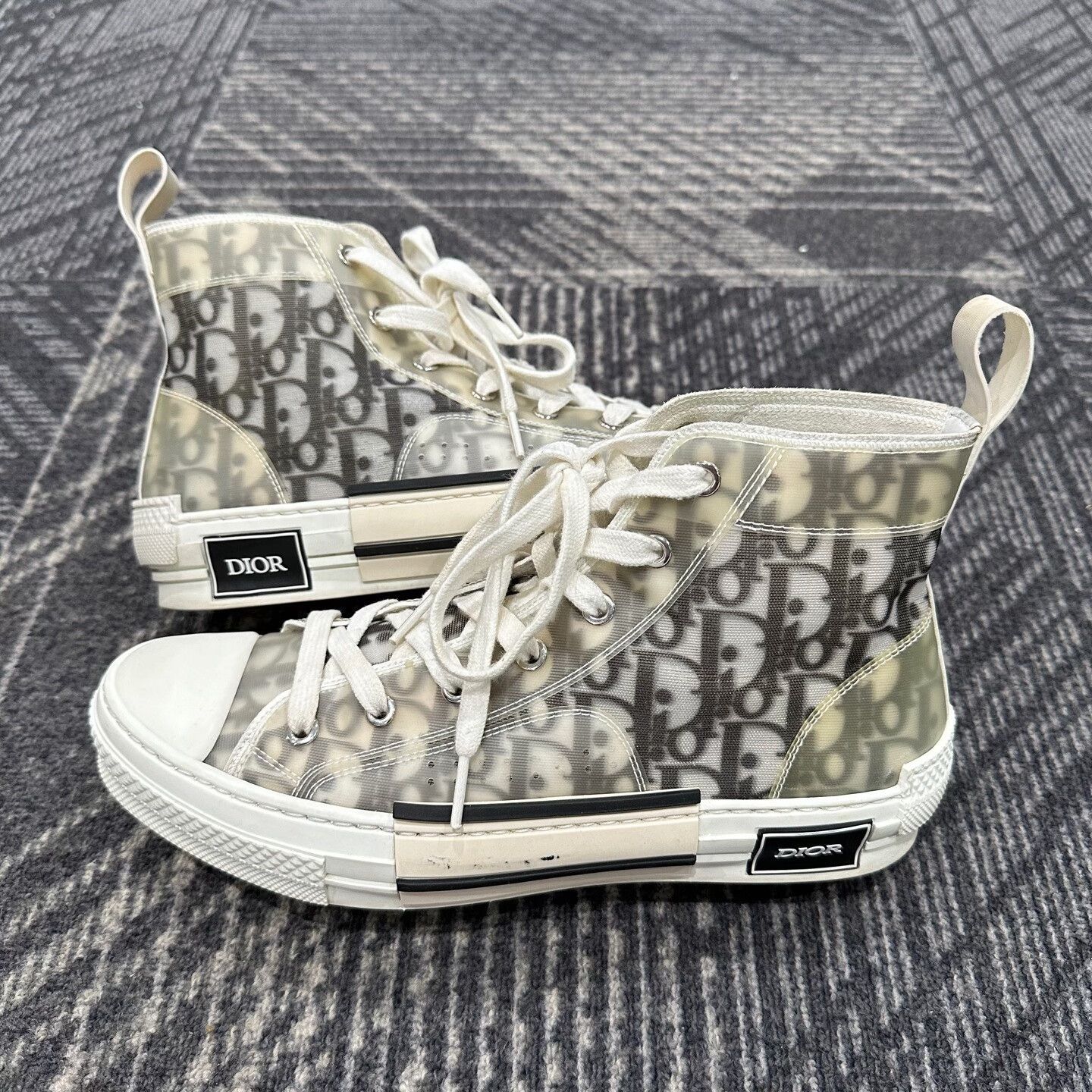 Dior Dior B23 Oblique High Top Sneakers EU 40 Size US 7 / EU 40 - 5 Thumbnail