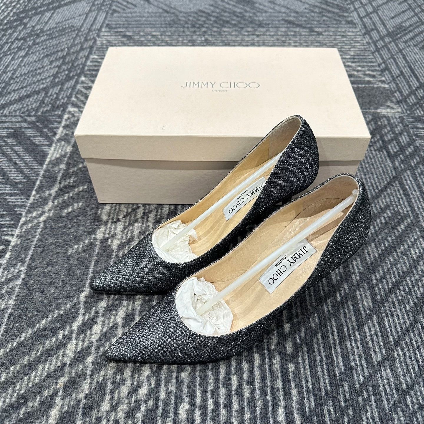Jimmy Choo Jimmy Choo Glitter Pointed Toe Heels Size 36.5 Size US 6.5 / IT 36.5 - 2 Thumbnail