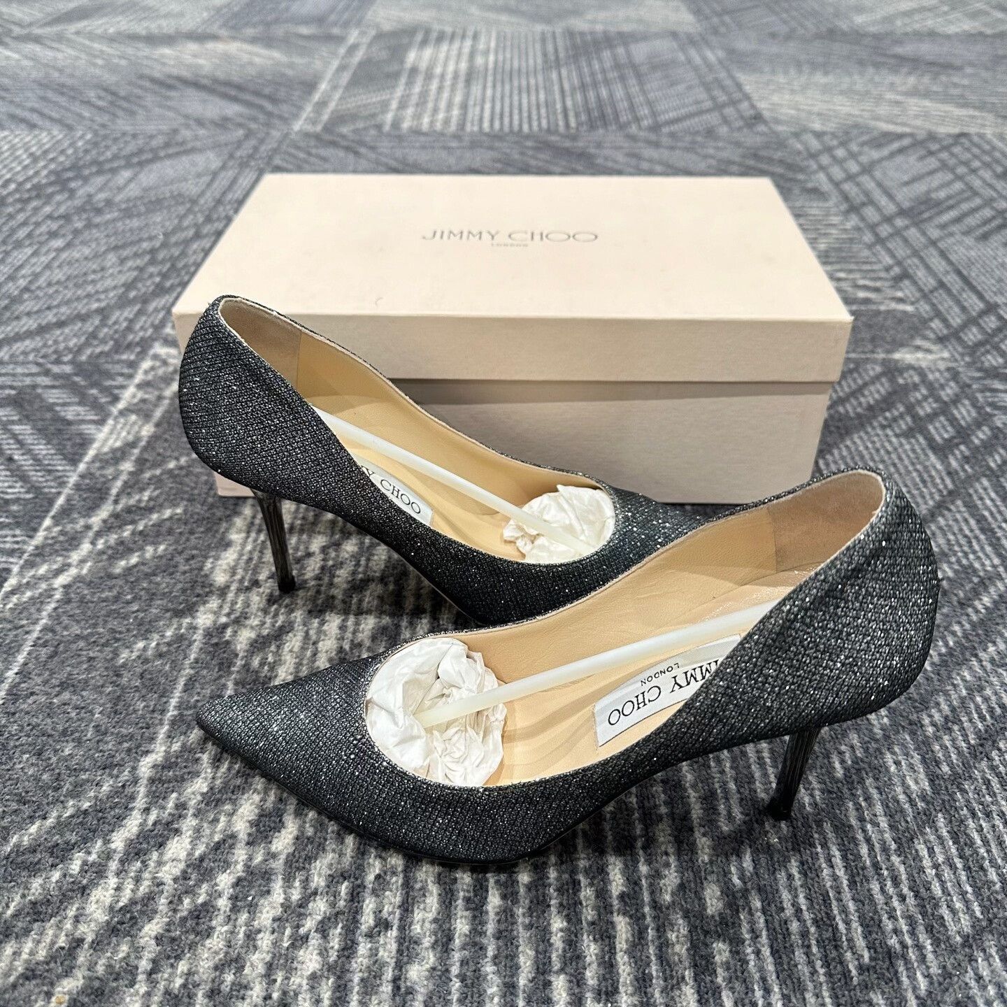 Jimmy Choo Jimmy Choo Glitter Pointed Toe Heels Size 36.5 Size US 6.5 / IT 36.5 - 5 Thumbnail