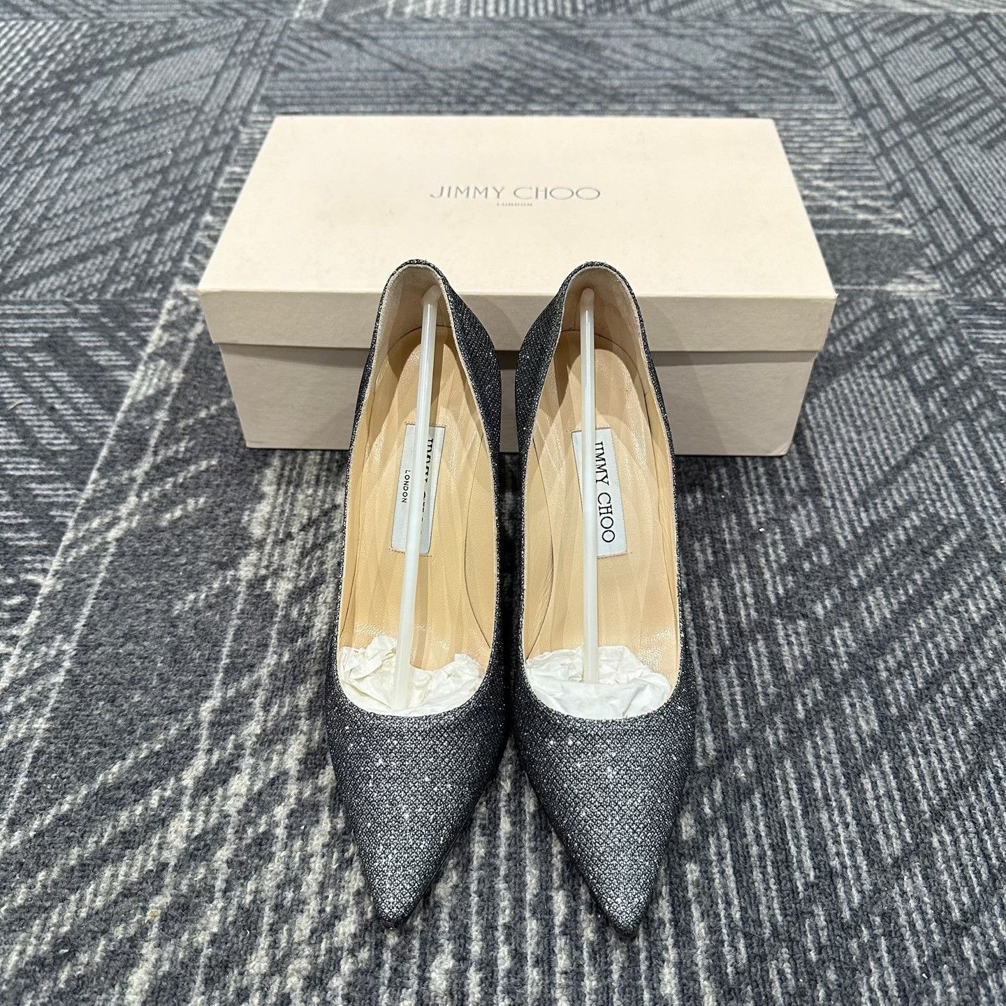 Jimmy Choo Jimmy Choo Glitter Pointed Toe Heels Size 36.5 Size US 6.5 / IT 36.5 - 3 Thumbnail