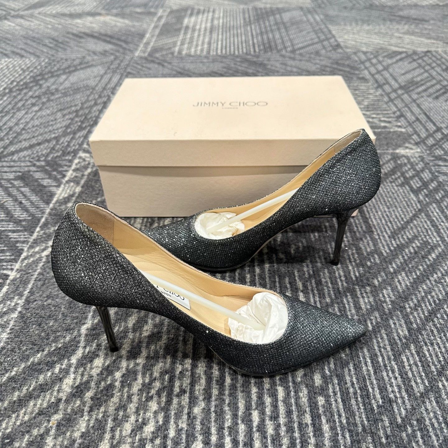 Jimmy Choo Jimmy Choo Glitter Pointed Toe Heels Size 36.5 Size US 6.5 / IT 36.5 - 6 Thumbnail