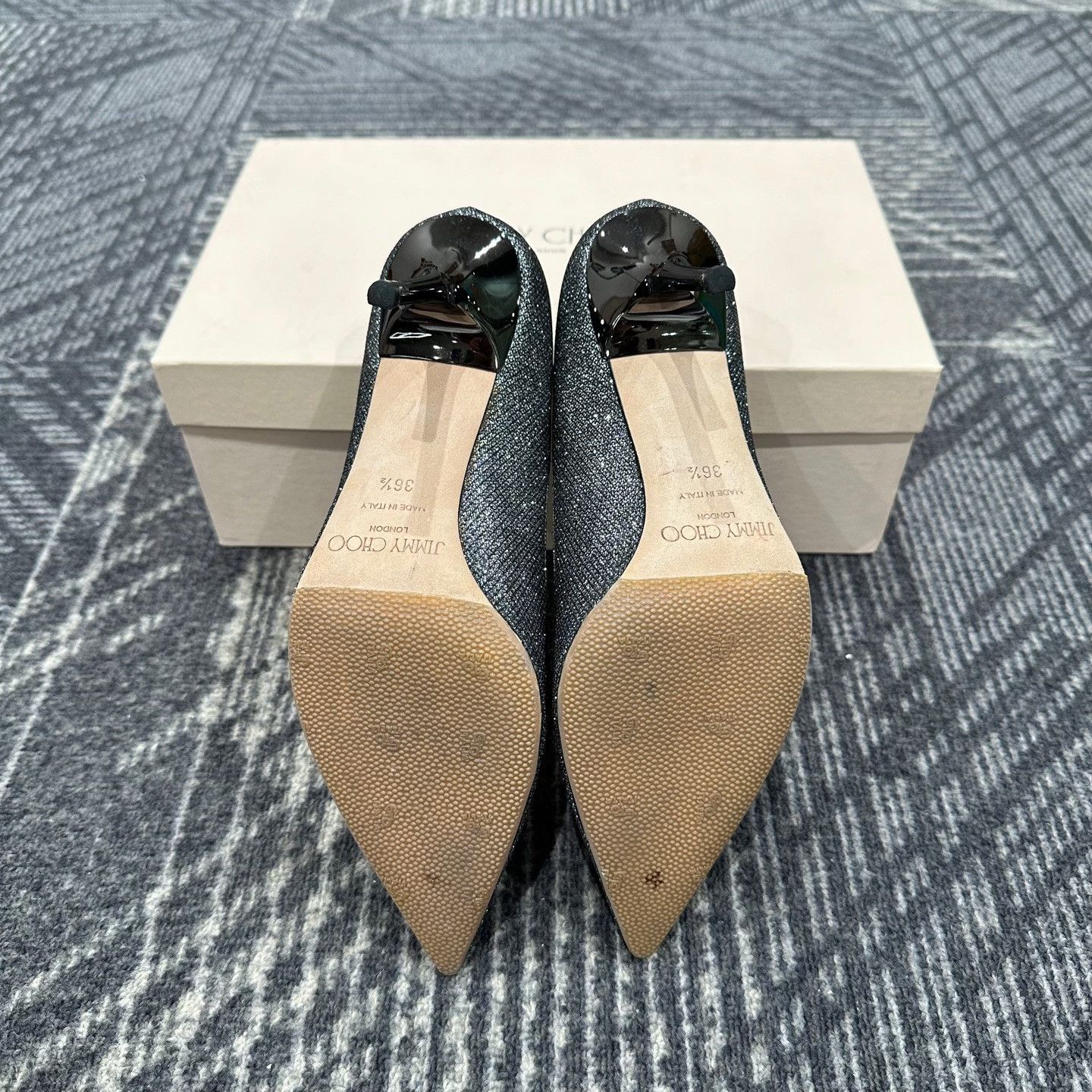 Jimmy Choo Jimmy Choo Glitter Pointed Toe Heels Size 36.5 Size US 6.5 / IT 36.5 - 7 Thumbnail