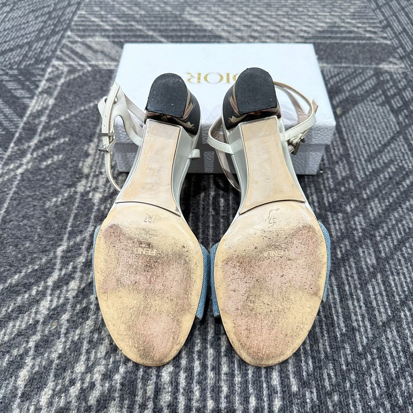 Fendi Fendi Denim Strap Sandals 37 Size US 7 / IT 37 - 7 Thumbnail