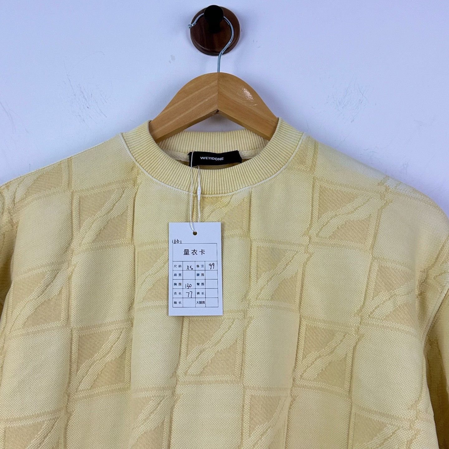 WE11DONE WE11DONE Textured Pattern Sweatshirt XS Size US XS / EU 42 / 0 - 4 Thumbnail