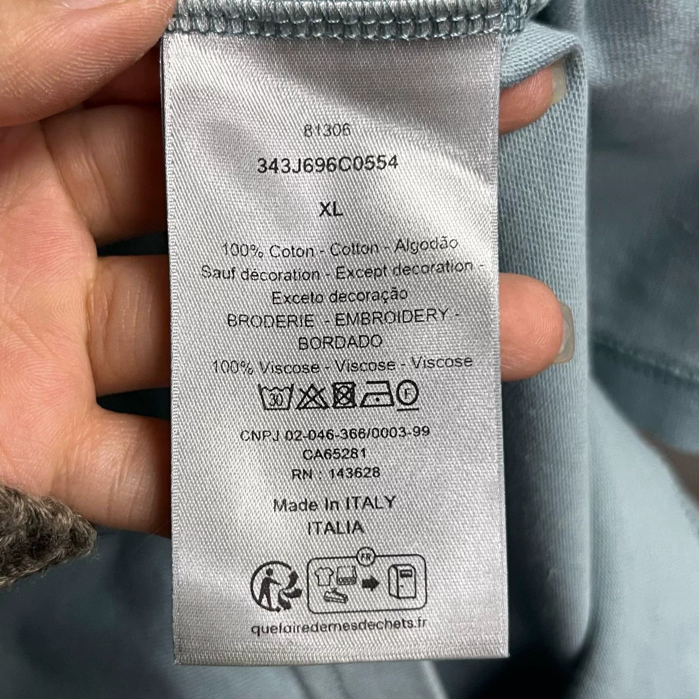 Dior Dior Logo Embroidery T-Shirt XL Size US XL / EU 56 / 4 - 5 Thumbnail