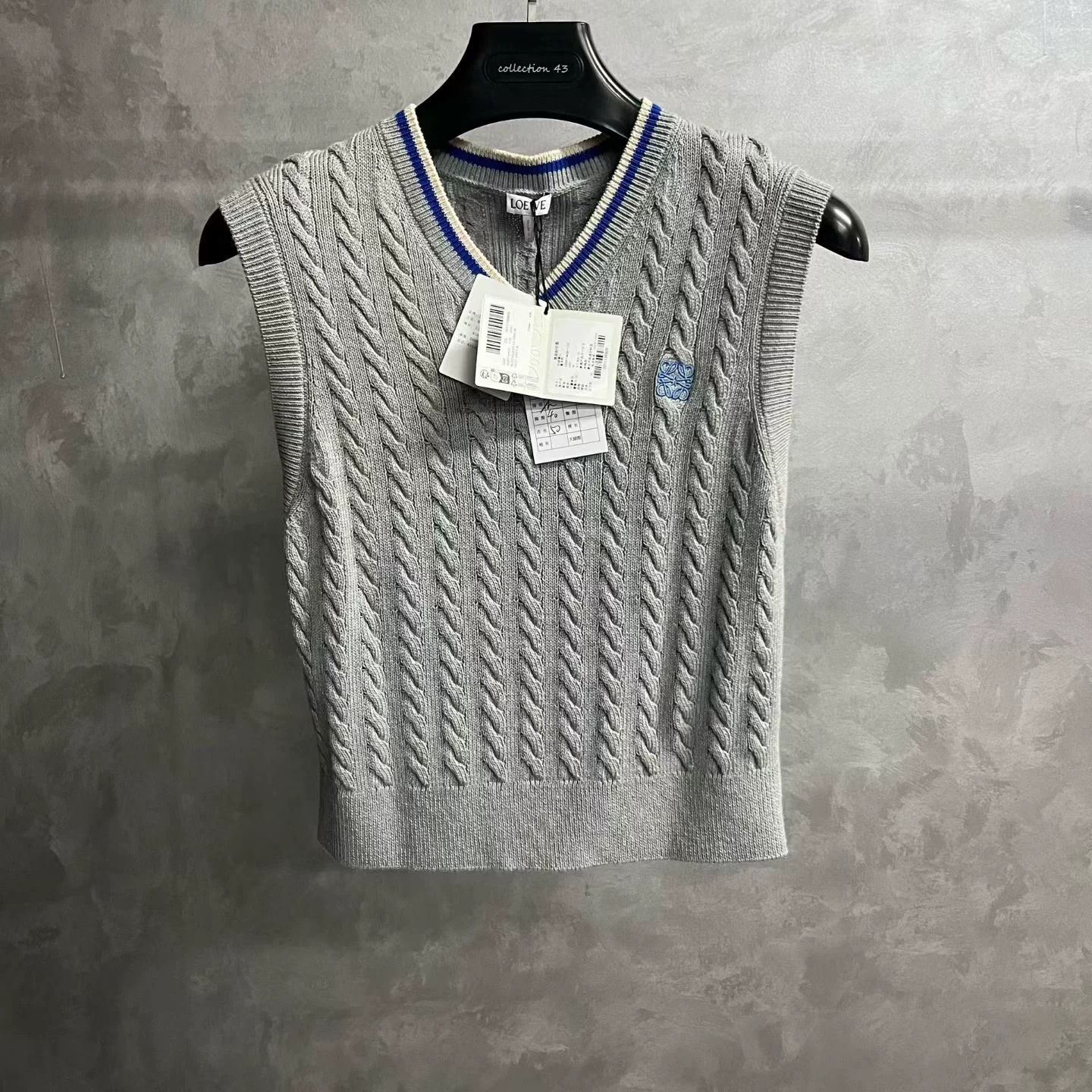 Loewe Loewe Cable Knit Striped V-Neck Vest Size M Size US M / EU 48-50 / 2 - 2 Thumbnail