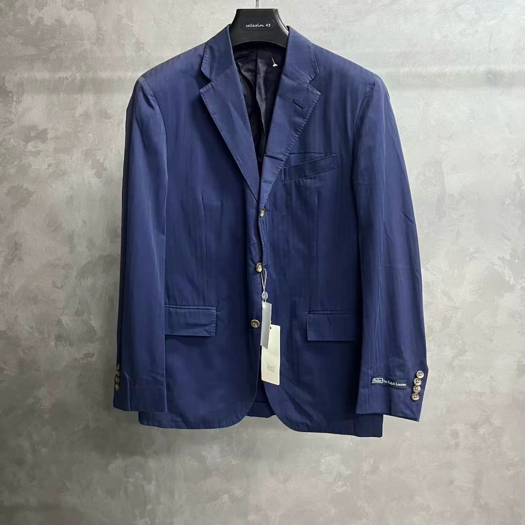Polo Ralph Lauren Polo Ralph Lauren Blue Cotton Blazer 40R Size 40R - 2 Thumbnail