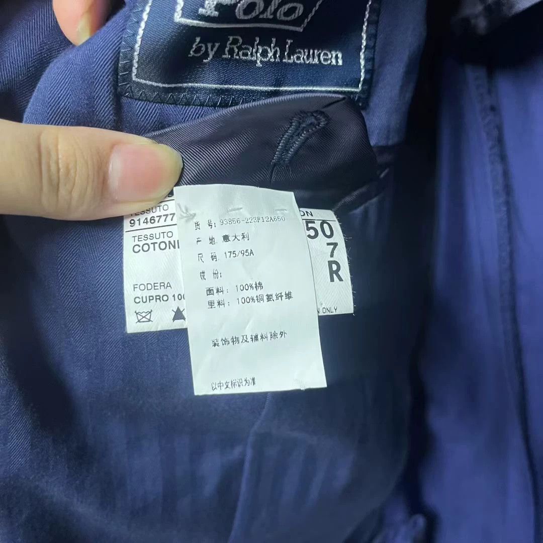 Polo Ralph Lauren Polo Ralph Lauren Blue Cotton Blazer 40R Size 40R - 4 Thumbnail
